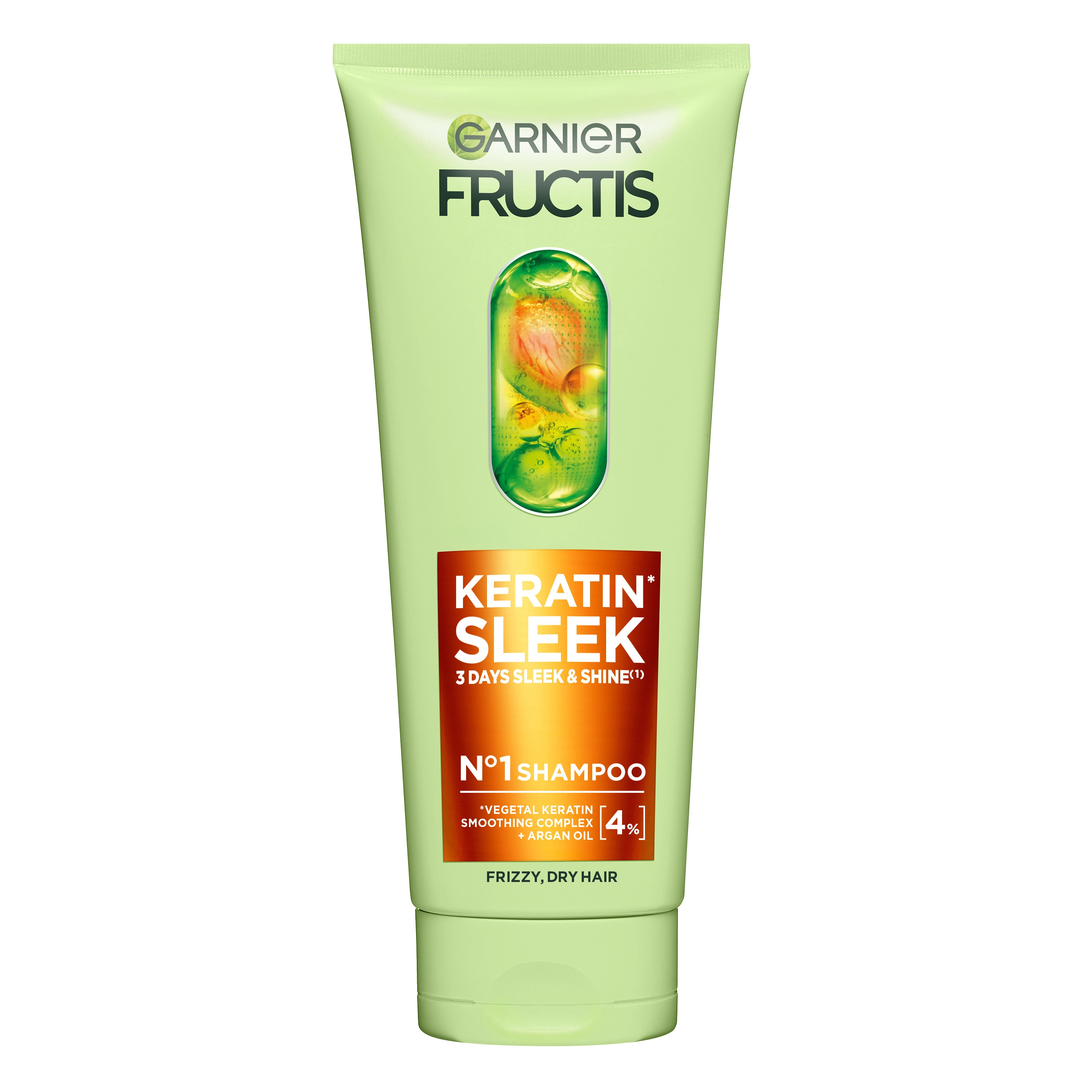 Garnier Fructis Keratin Sleek Schampo för frissigt hår 200 ml