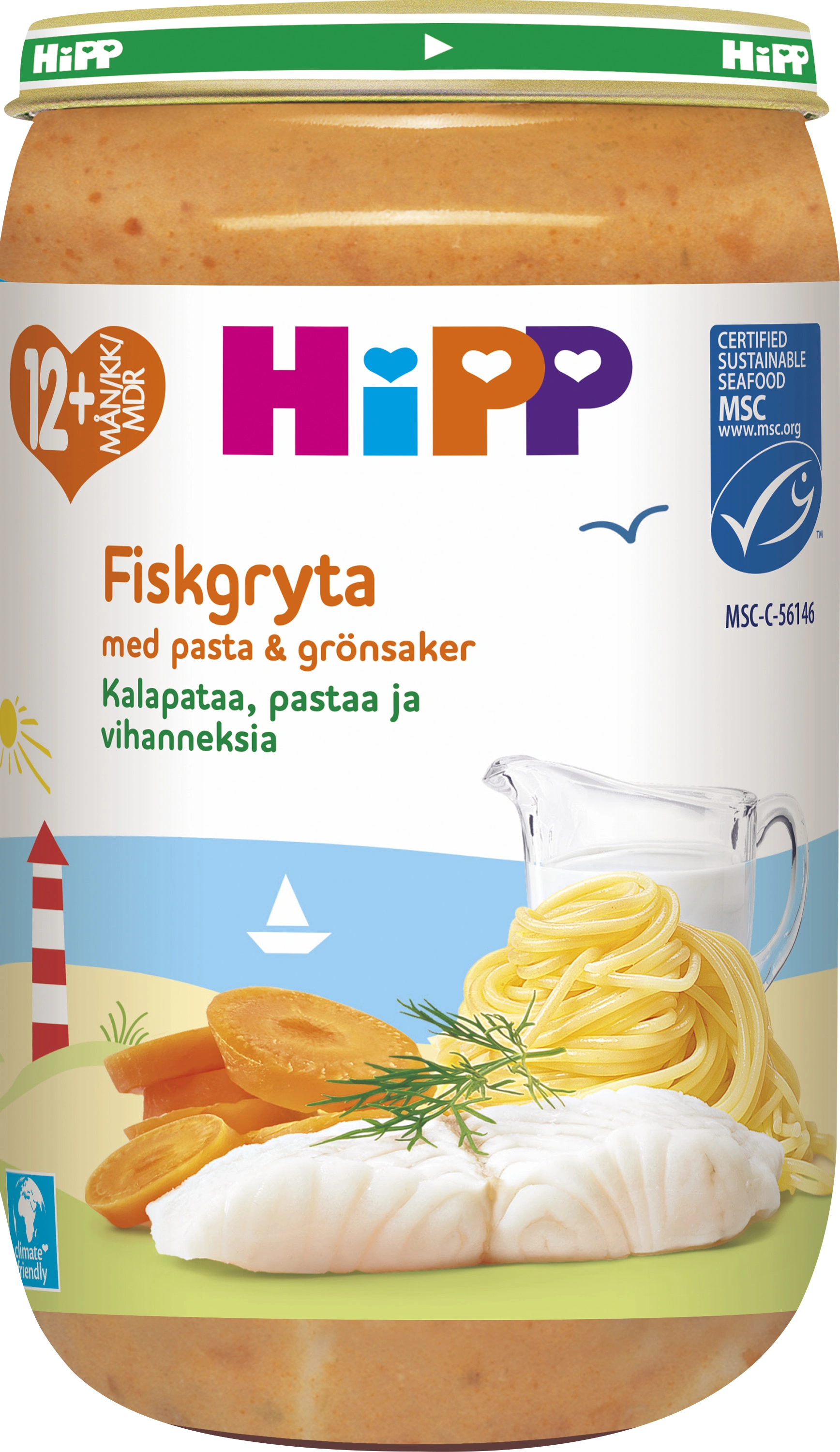 HiPP Fiskgryta med pasta och grönsaker 12 mån 250 g