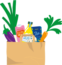 Matvaror i en matkasse