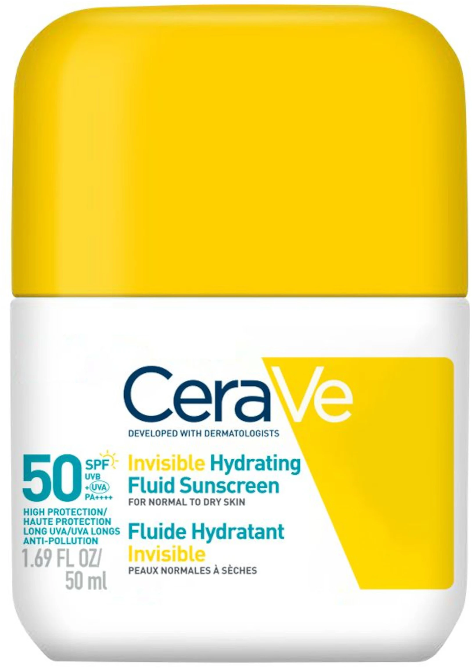 CeraVe Invisible Hydrating Fluid Sunscreen Face SPF50 50ml