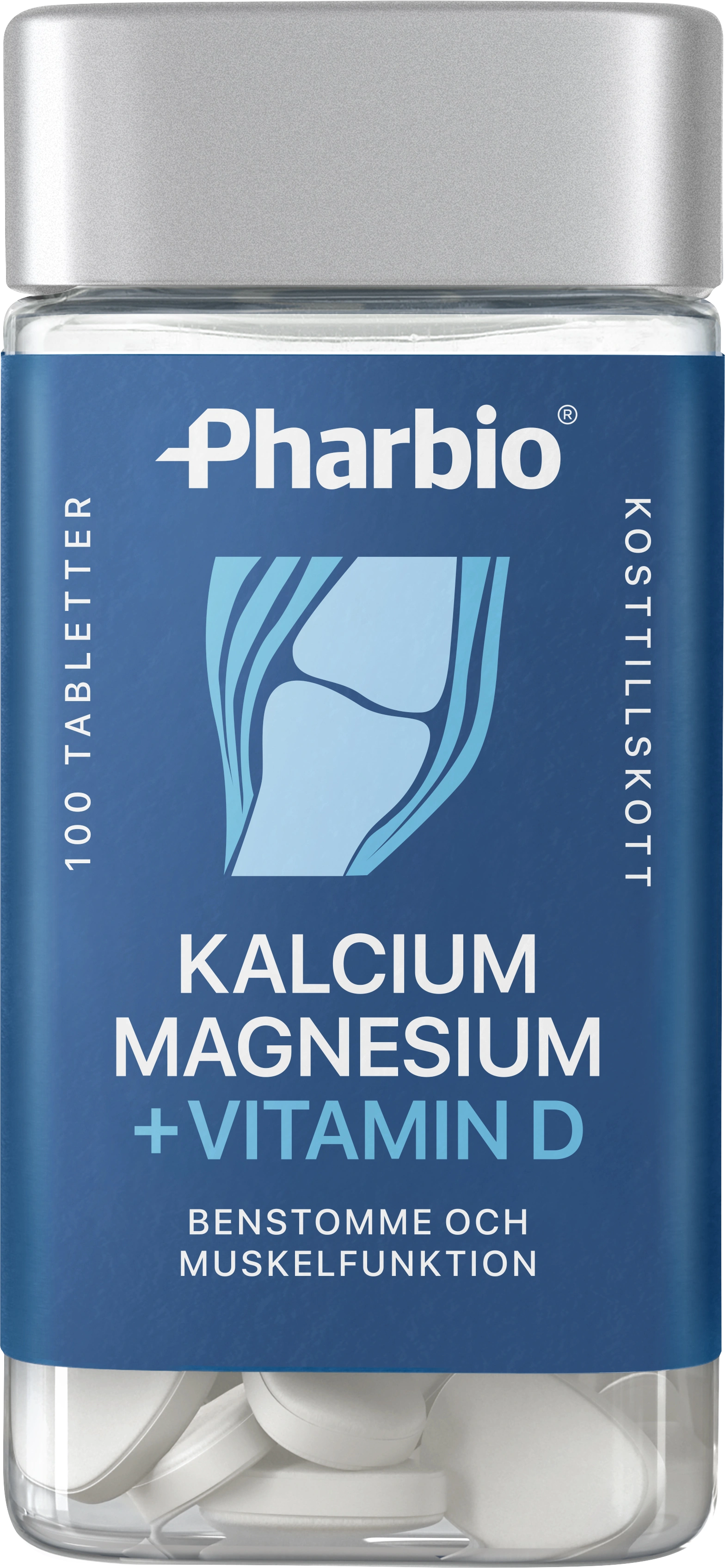 Pharbio Kalcium, Magnesium + D-vitamin Tablett 100 st | Apotek Hjärtat