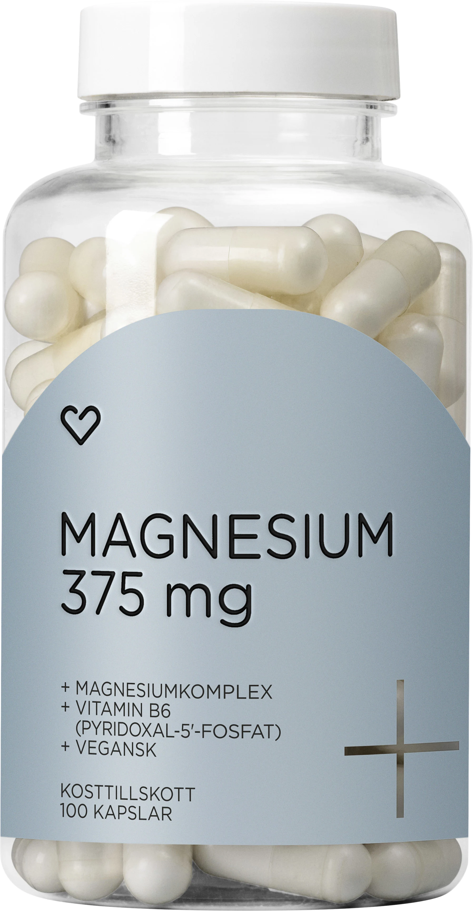 Hjärtats+ Magnesium 375mg Kapsel 100st