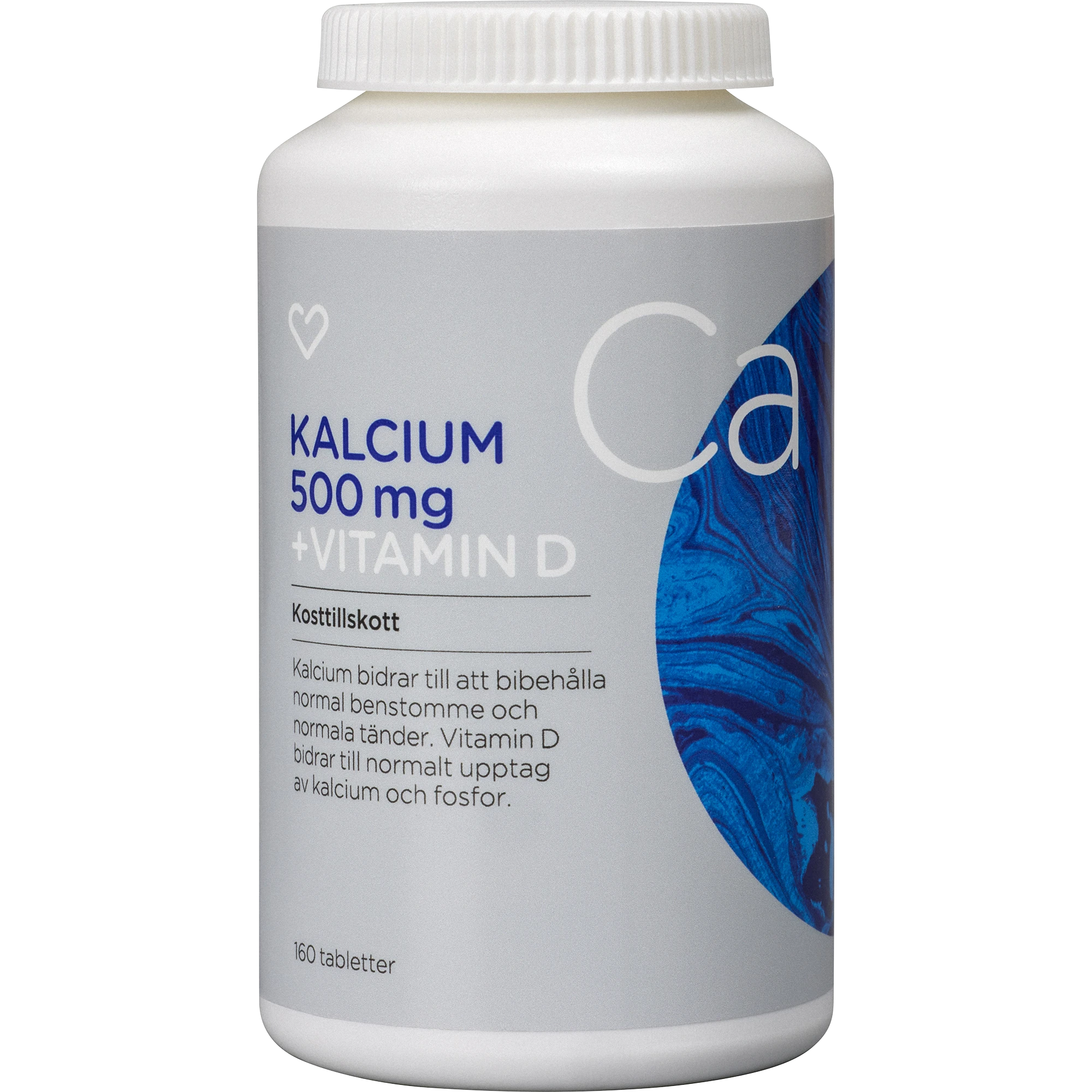 Hjärtats Kalcium + Vitamin D Tablett 160 st