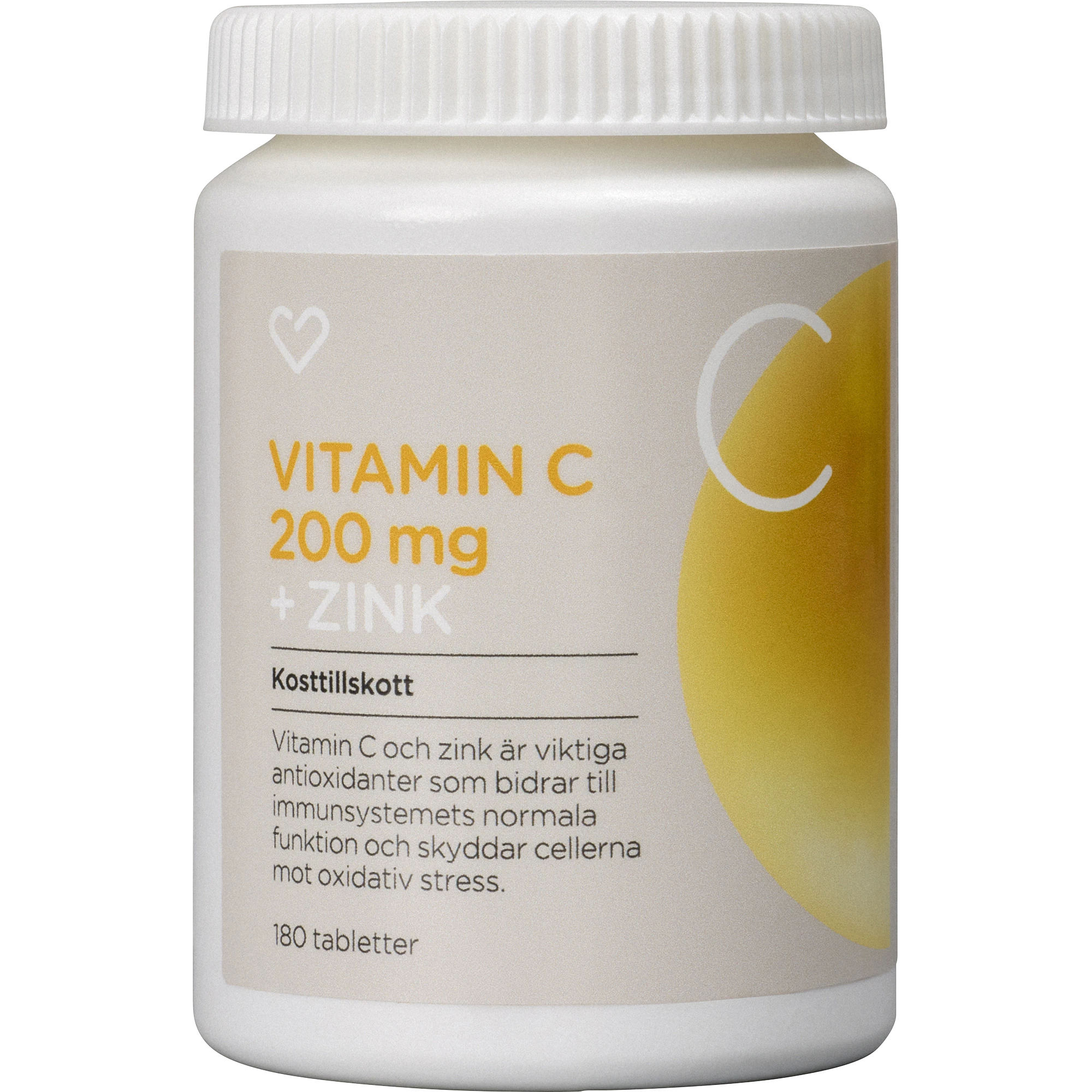 Hjärtats Vitamin C + Zink Tablett 180 st