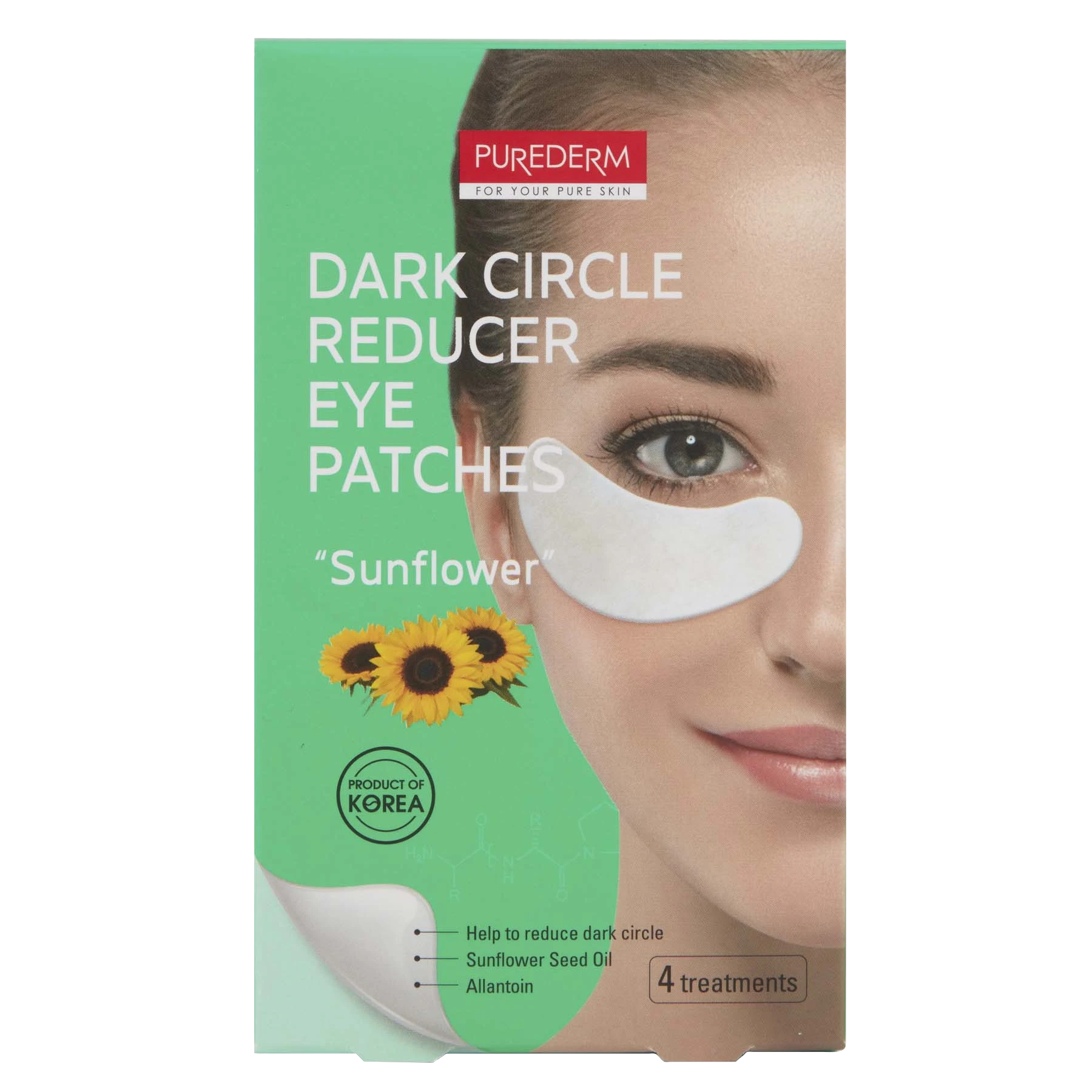 Purederm Dark Circle Reducer Eye Patches Sunflower 8 st | Apotek Hjärtat