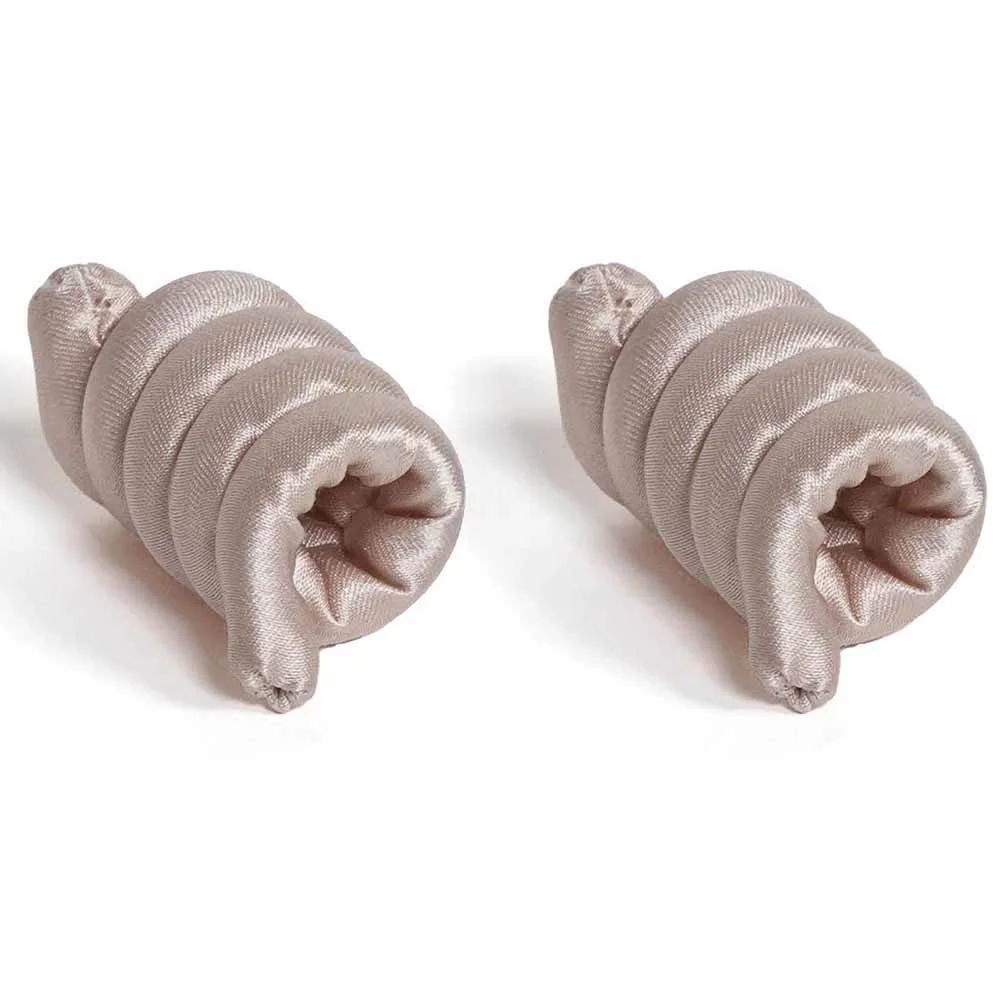 Amelie Soie Silk Toupies Greige 2 Pcs