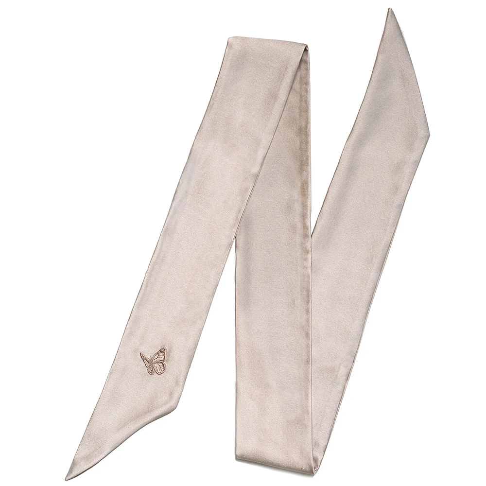 Amelie Soie Silk Scarf Greige