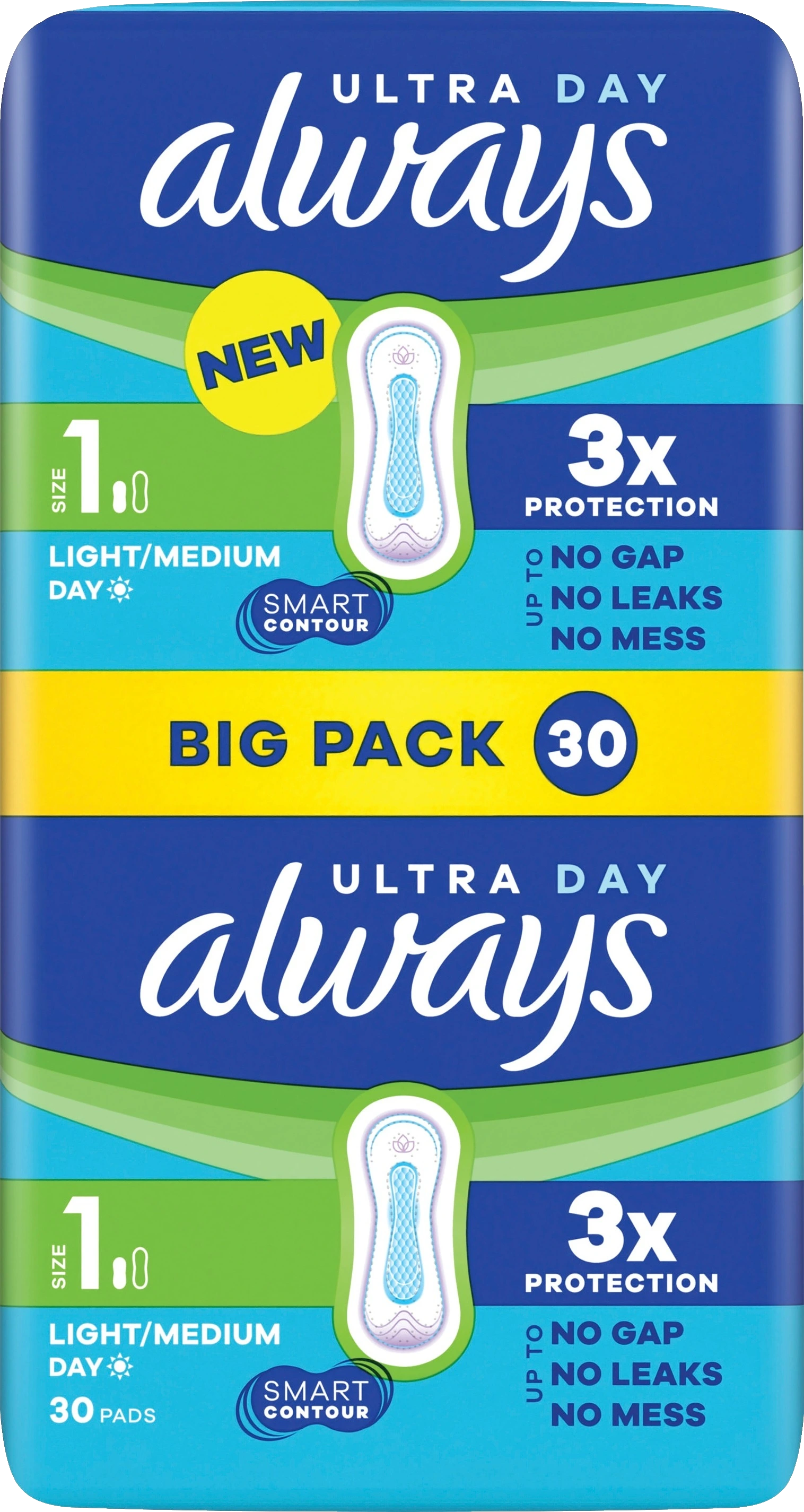 Always Ultra 1 Normal Bindor utan vingar BigPack 30 st | Apotek Hjärtat