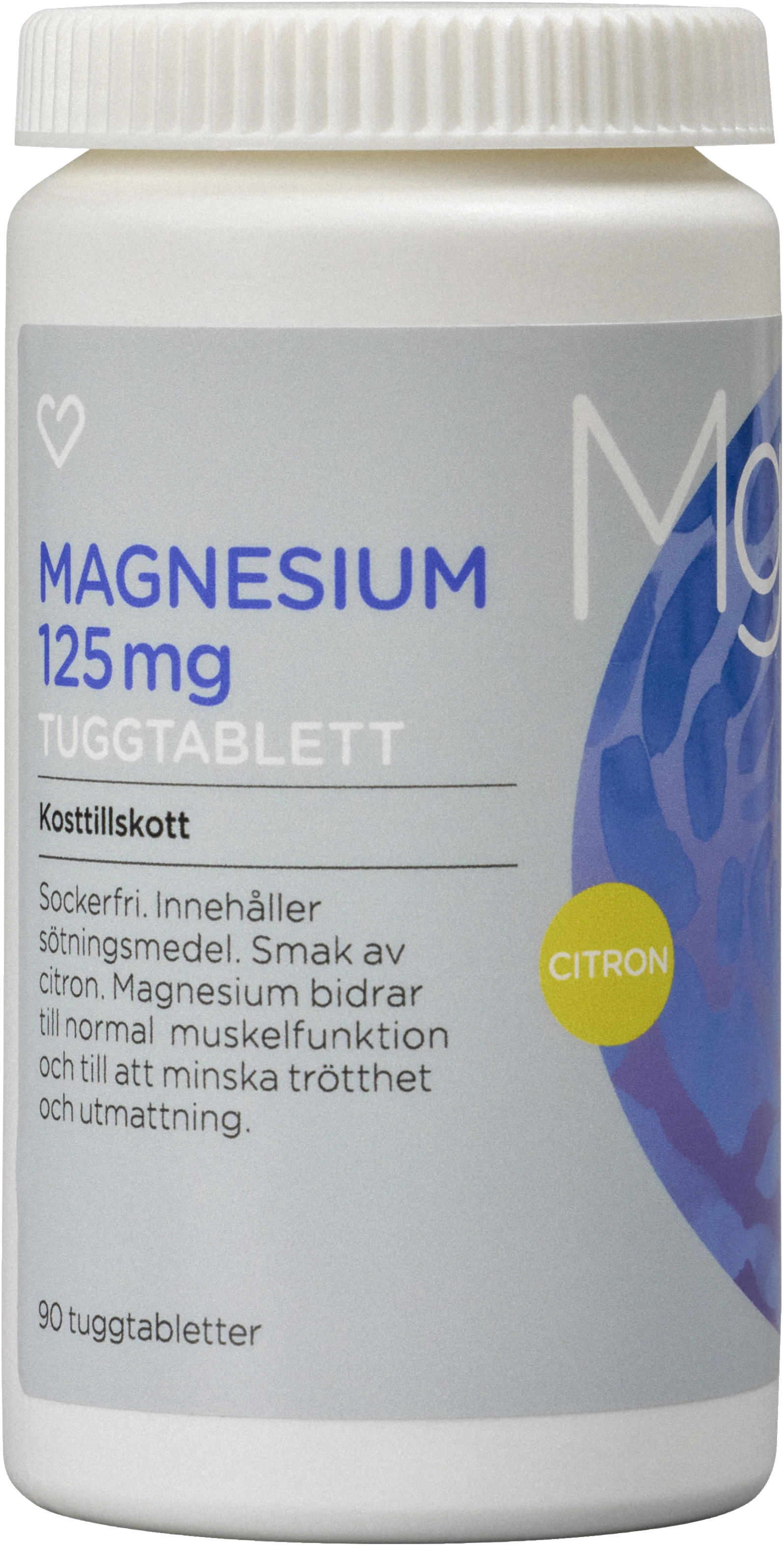 Hjärtats Magnesium 125mg Tuggtablett 90 st