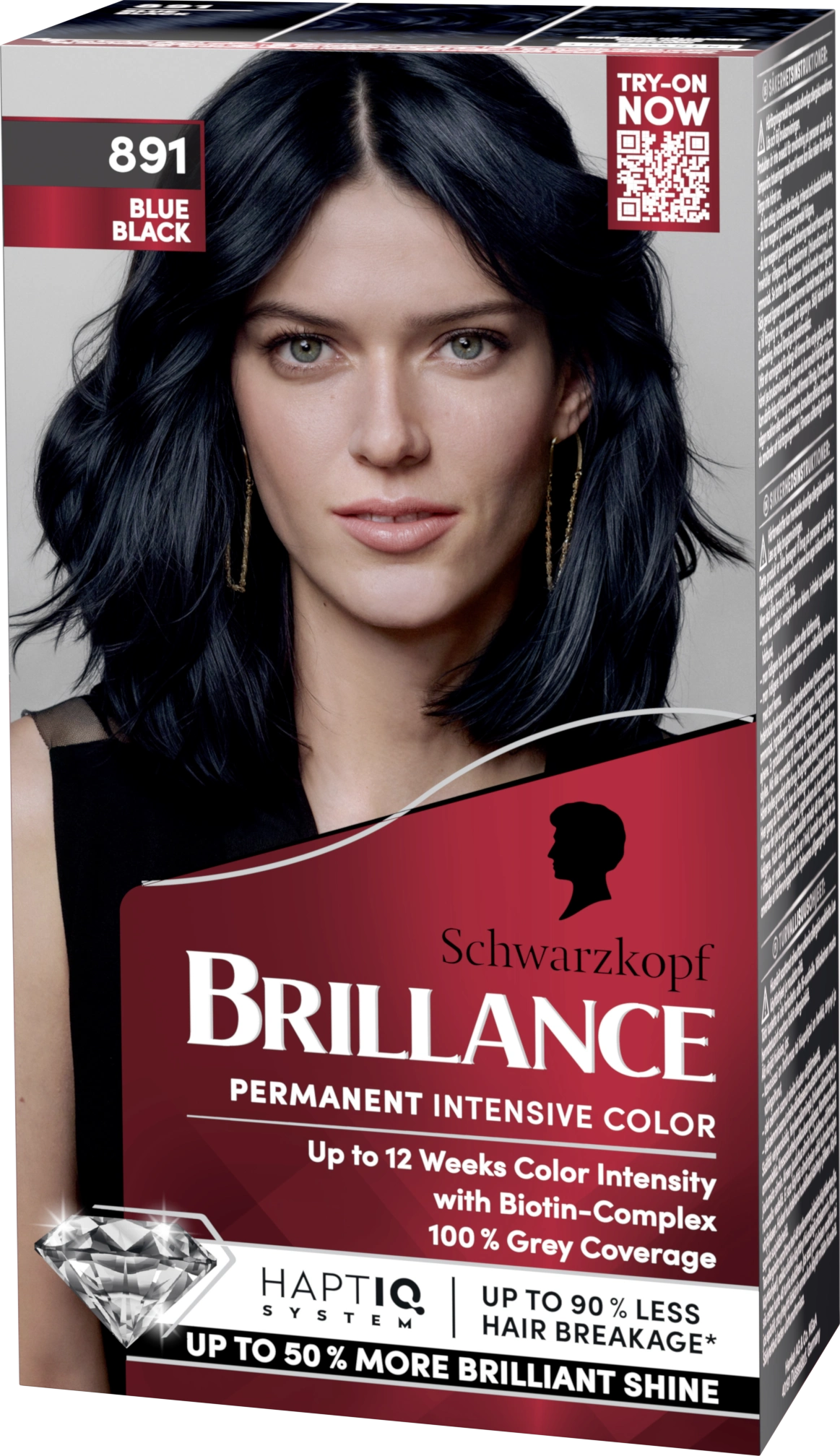 Schwarzkopf Brillance Permanent Intensive Color 891 Blue Black | Apotek ...