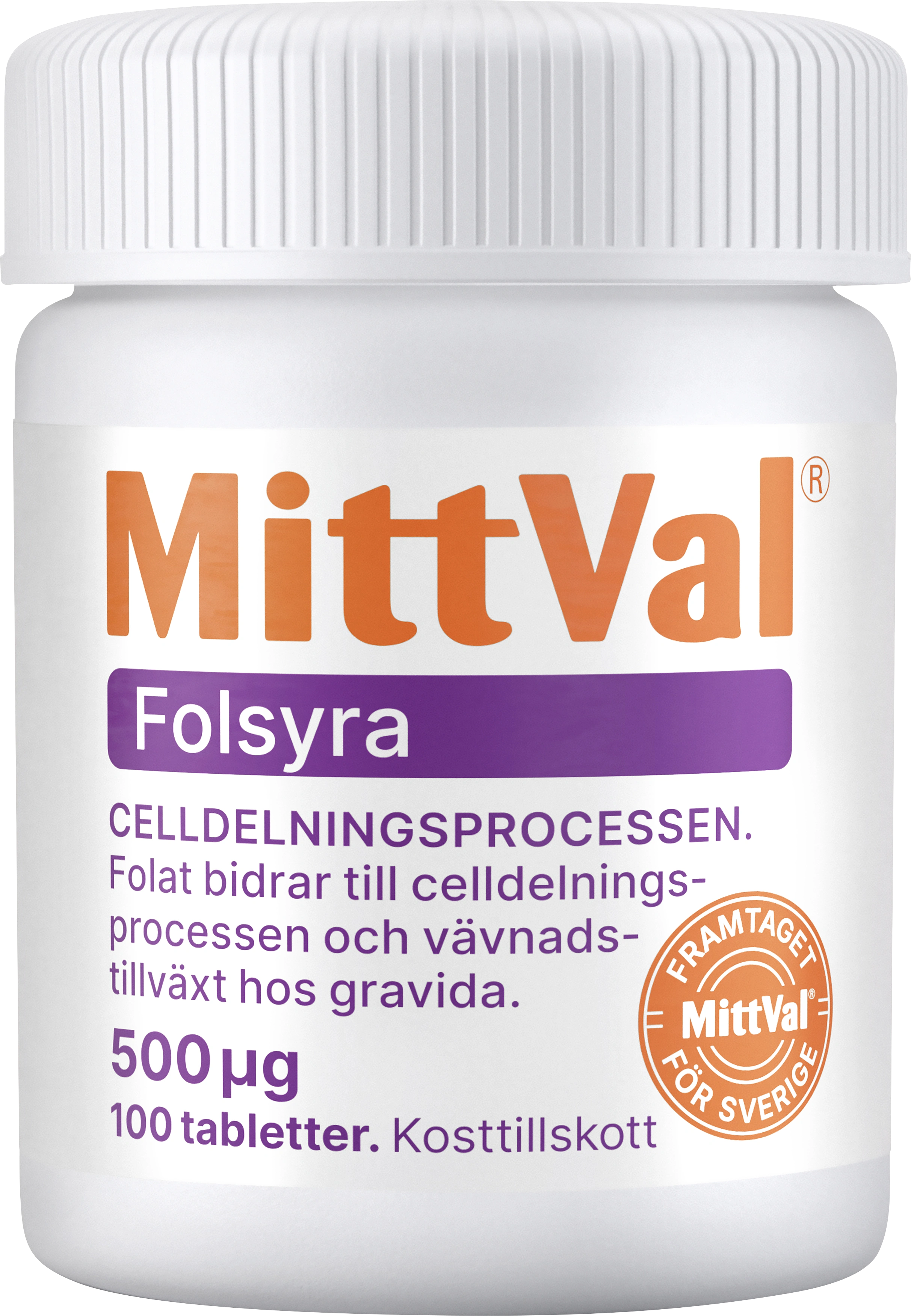 MittVal MittVal Folsyra 100 st