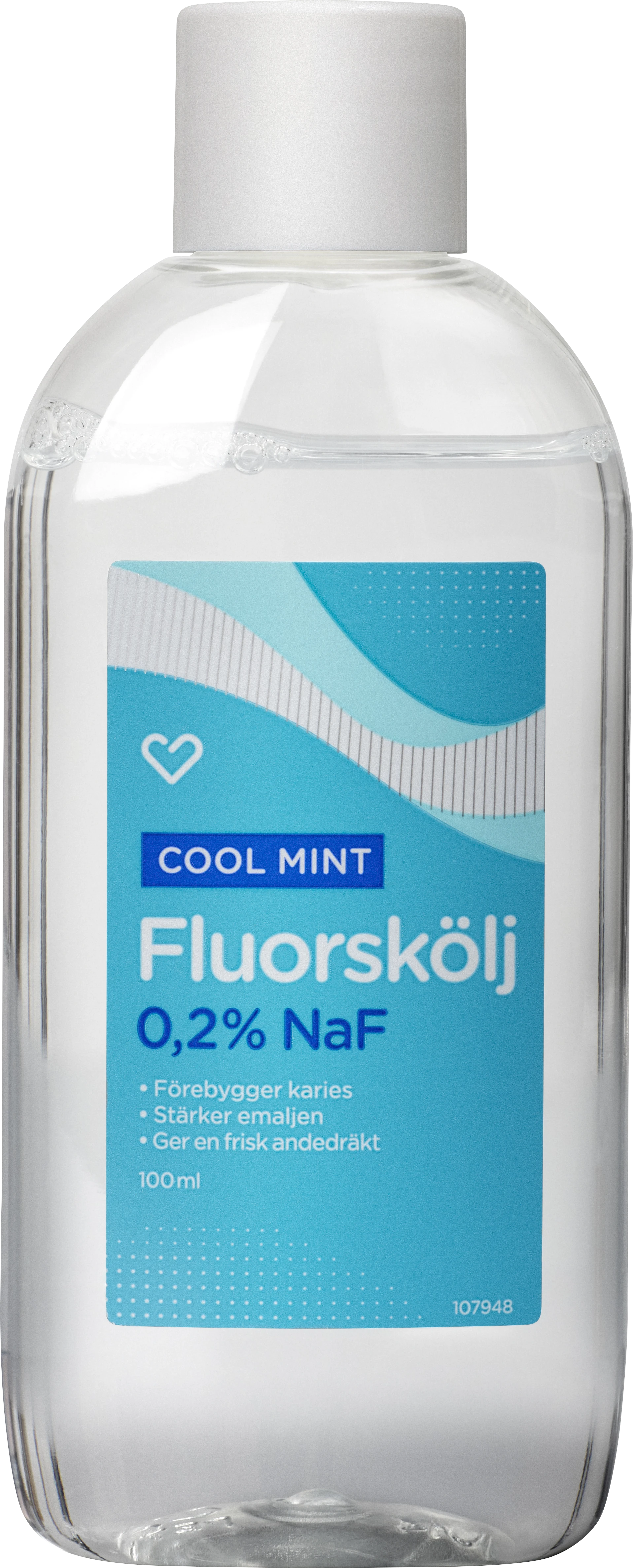 Hjärtats Fluorskölj Cool Mint 100 ml