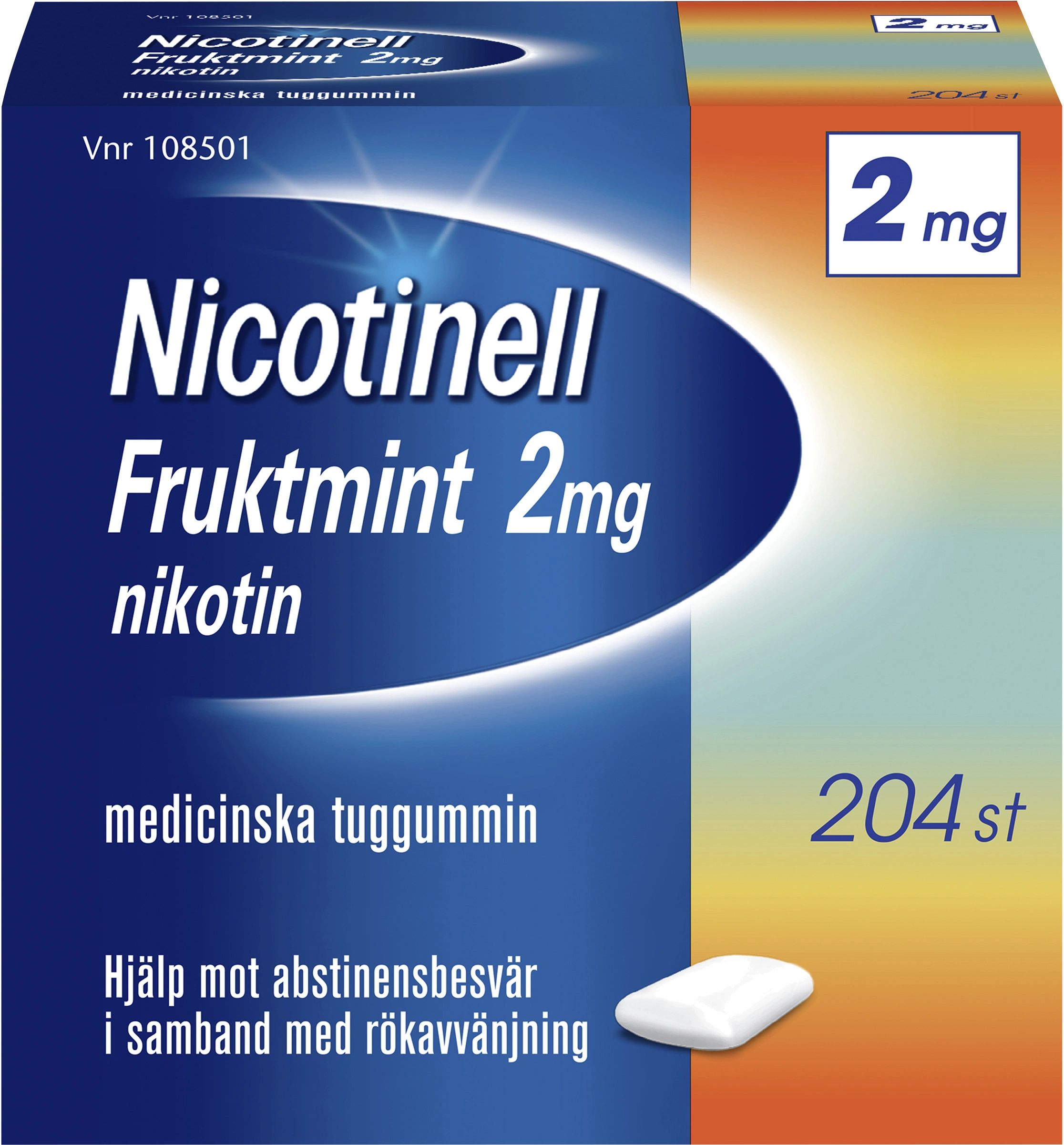 Spearmint 2 mg medicinskt tuggummi 204 st