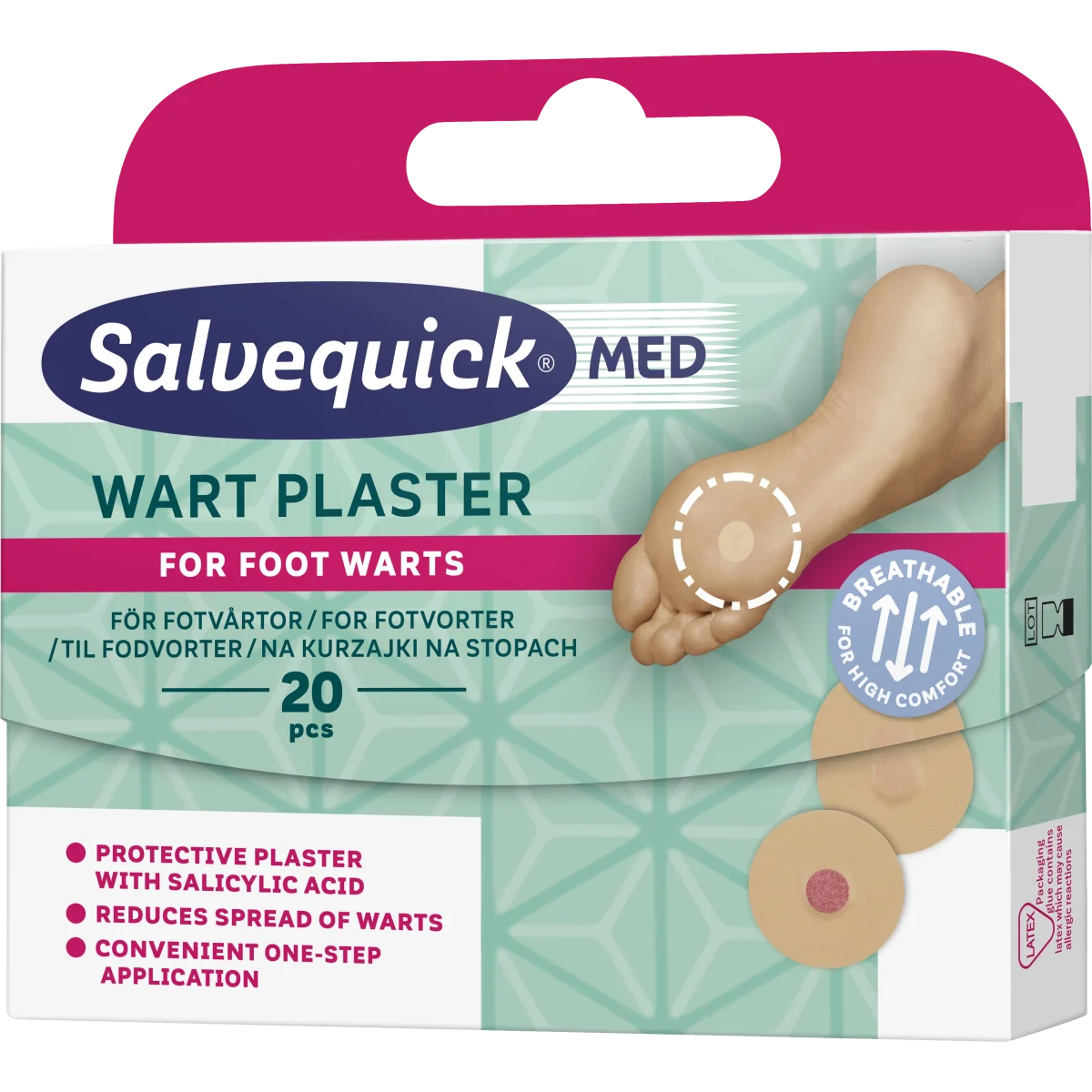 Salvequick MED Wart Plaster 20 st