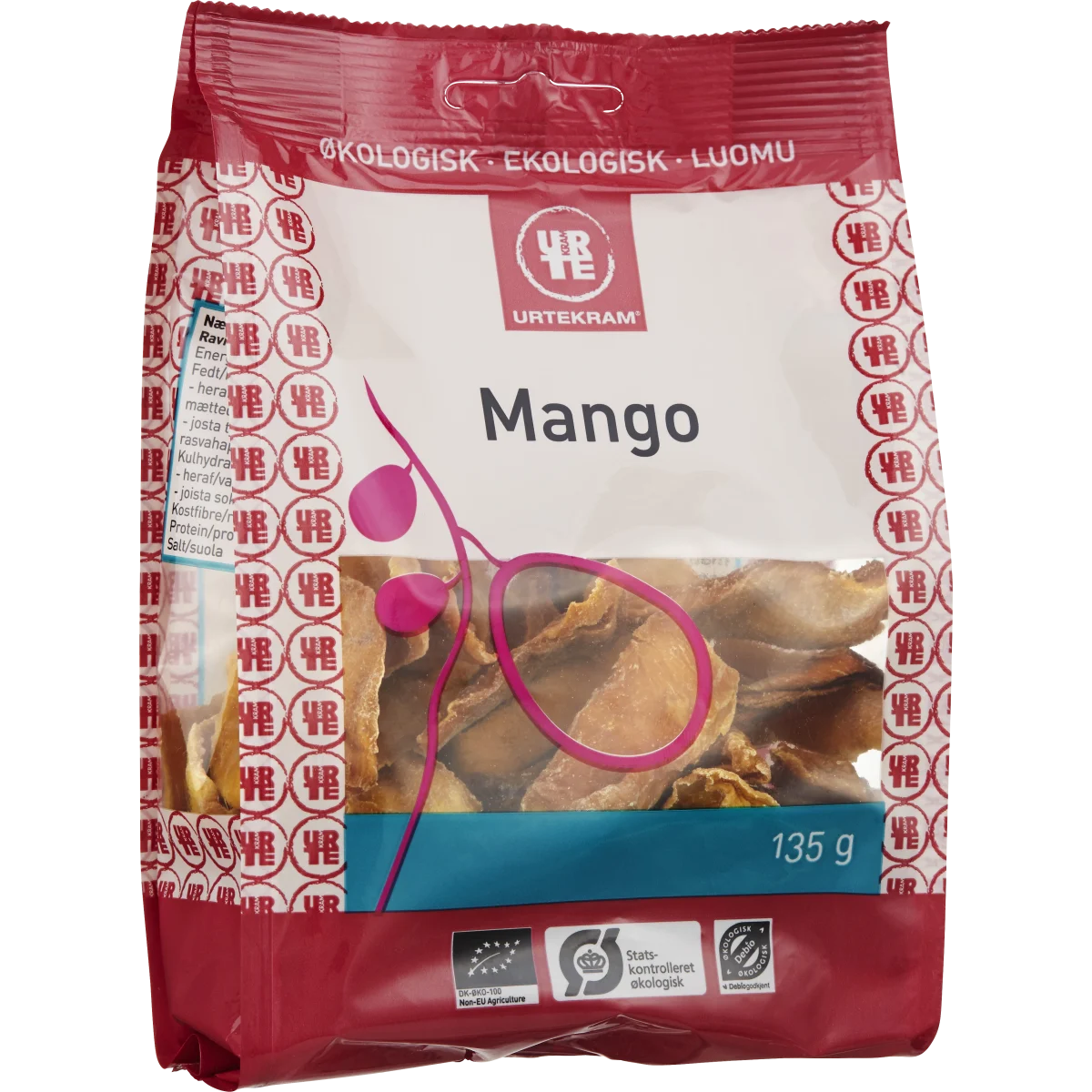 Urtekram Torkad Mango Eko 135 g