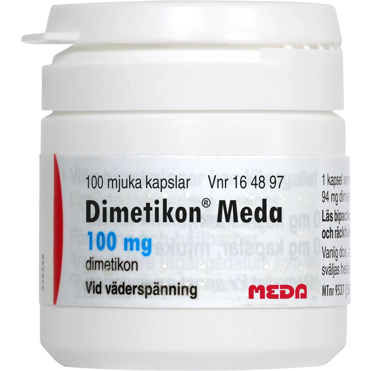 Dimetikon Meda mjuk kapsel 100 mg 100 st