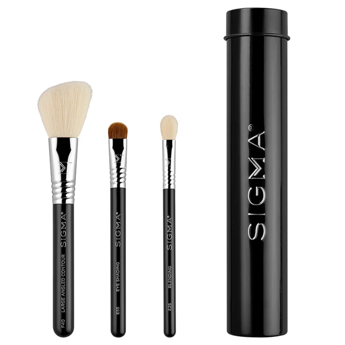 Sigma Beauty Essential Trio Brush Set Black