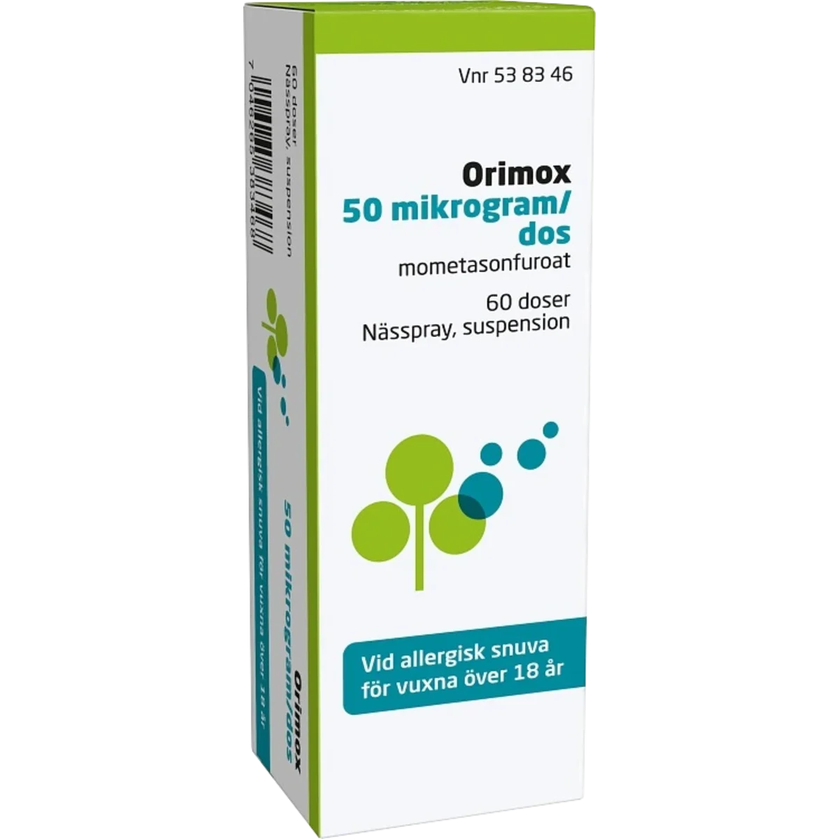 Orimox Orifarm Nässpray suspension 50 µg/dos 60 doser