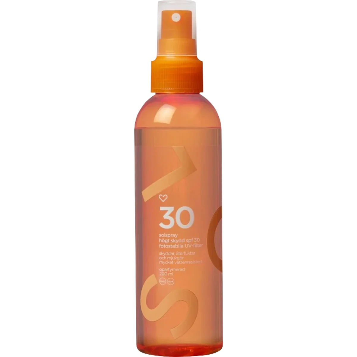 Hjärtats Solspray Transparent Oparfymerad SPF 30, 200 ml