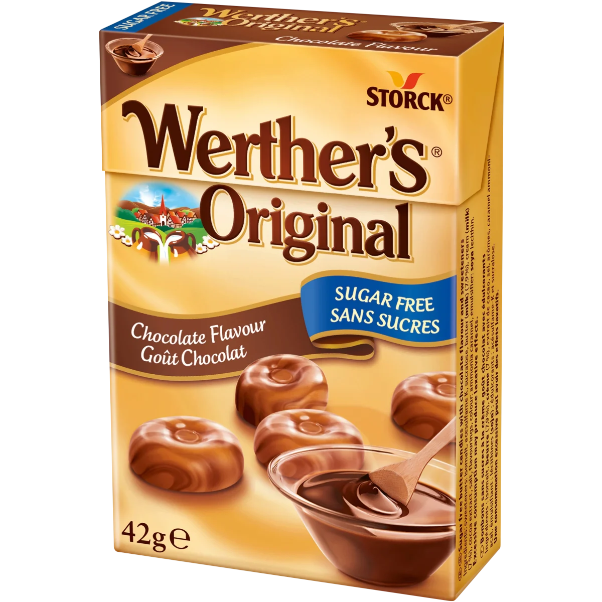 Werthers Original Choklad Sockerfri Tablettask 42 g