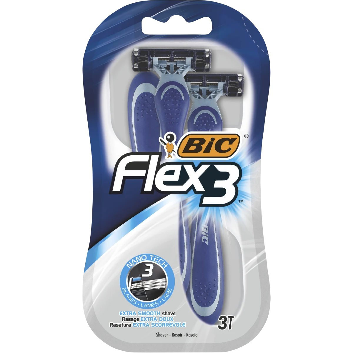 BIC Flex3 Rakhyvlar för Män 3-pack