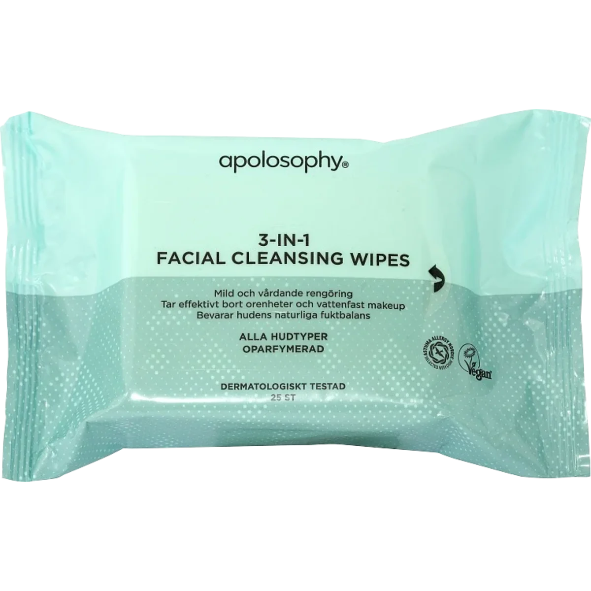 Apolosophy Face 3in1 Facial Cleansing Wipes 25 st