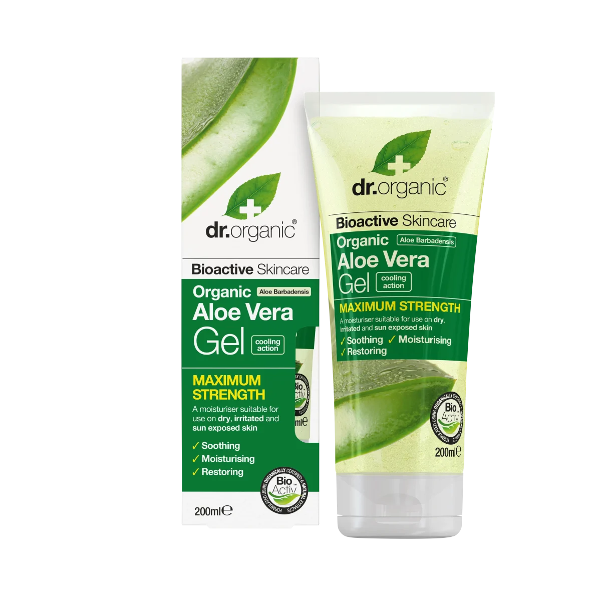 Dr. Organic Aloe Vera Gel 200 ml | Apotek Hjrtat