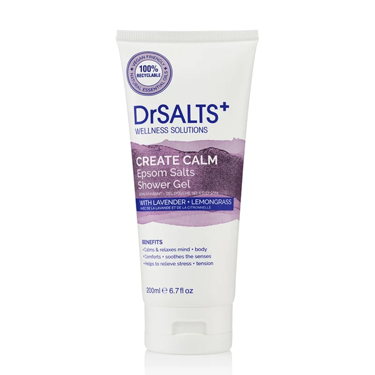 DrSALTS+ Create Calm Epsom Salts Shower Gel 200 ml
