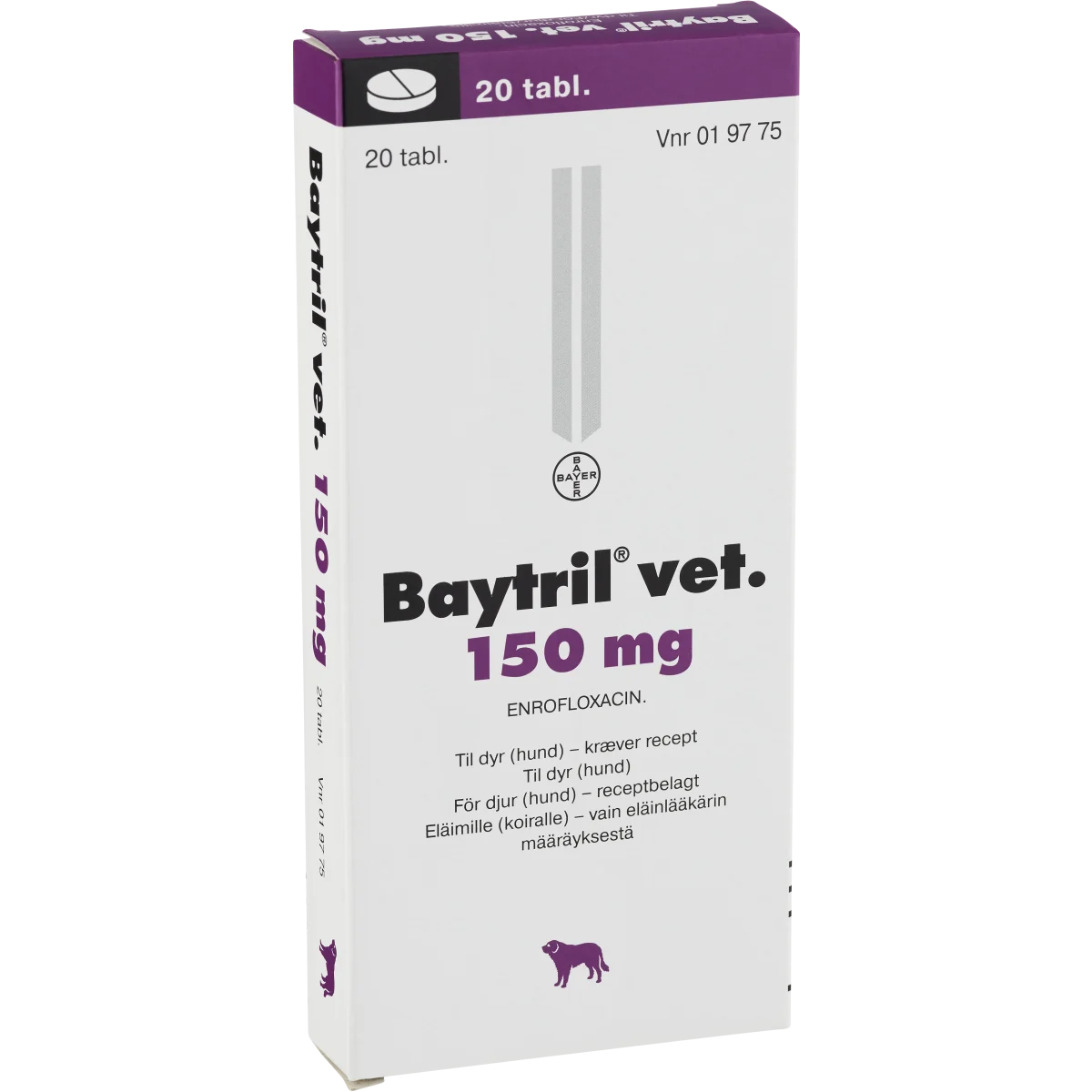 Baytril® vet. Tablett 150mg Blister, 20x1tabletter (endos)