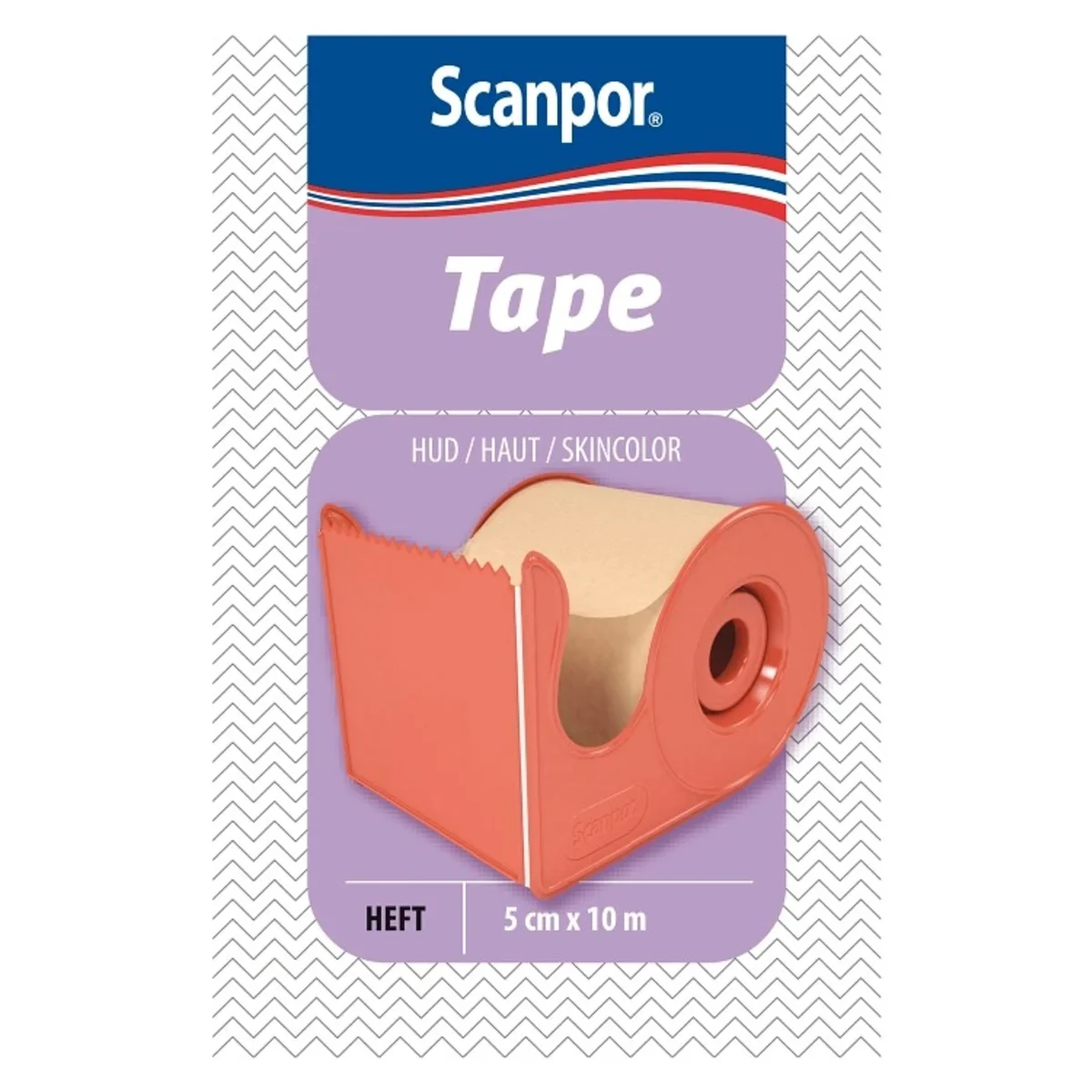 Scanpor Tape med hållare beige 5 cm x 10 m