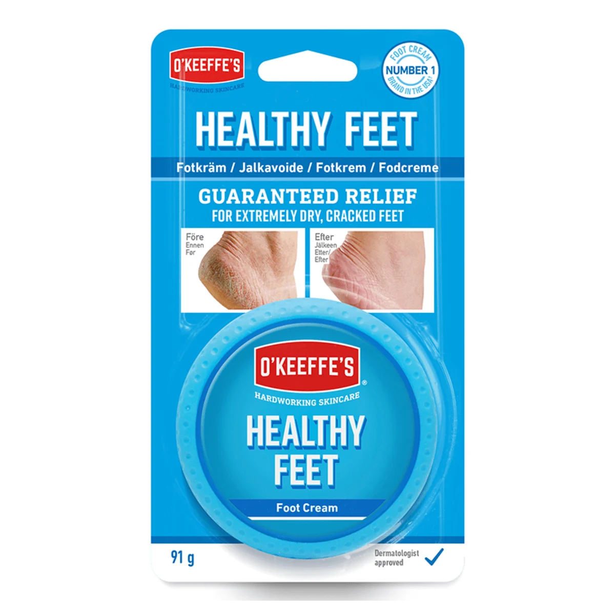 O'Keeffe's Healthy Feet Fotkräm 91 g
