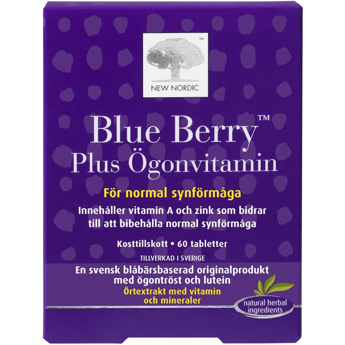 New Nordic Blue Berry Plus Ögonvitamin Tablett 60 st