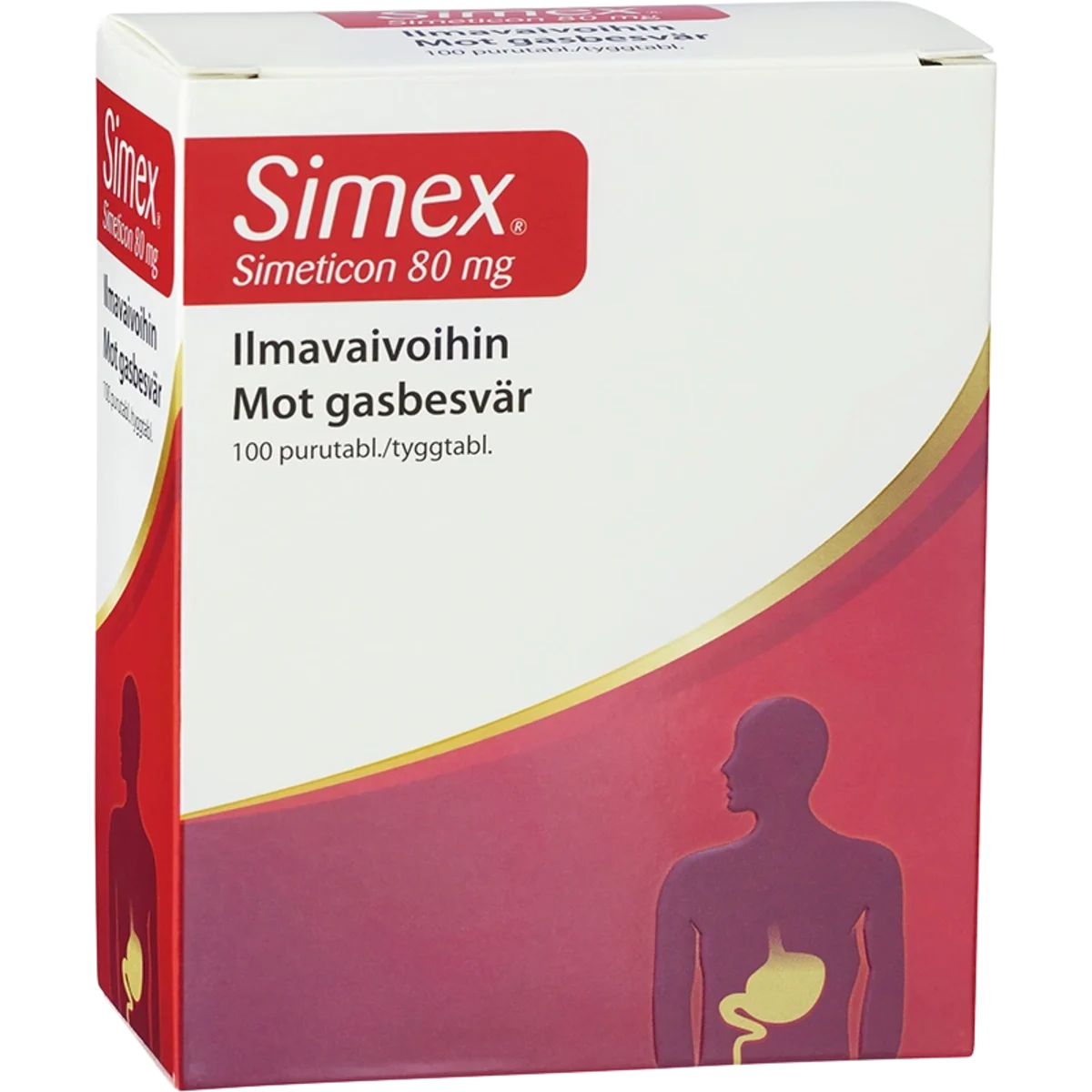 Simex tuggtablett Simetikon 80 mg 100 st