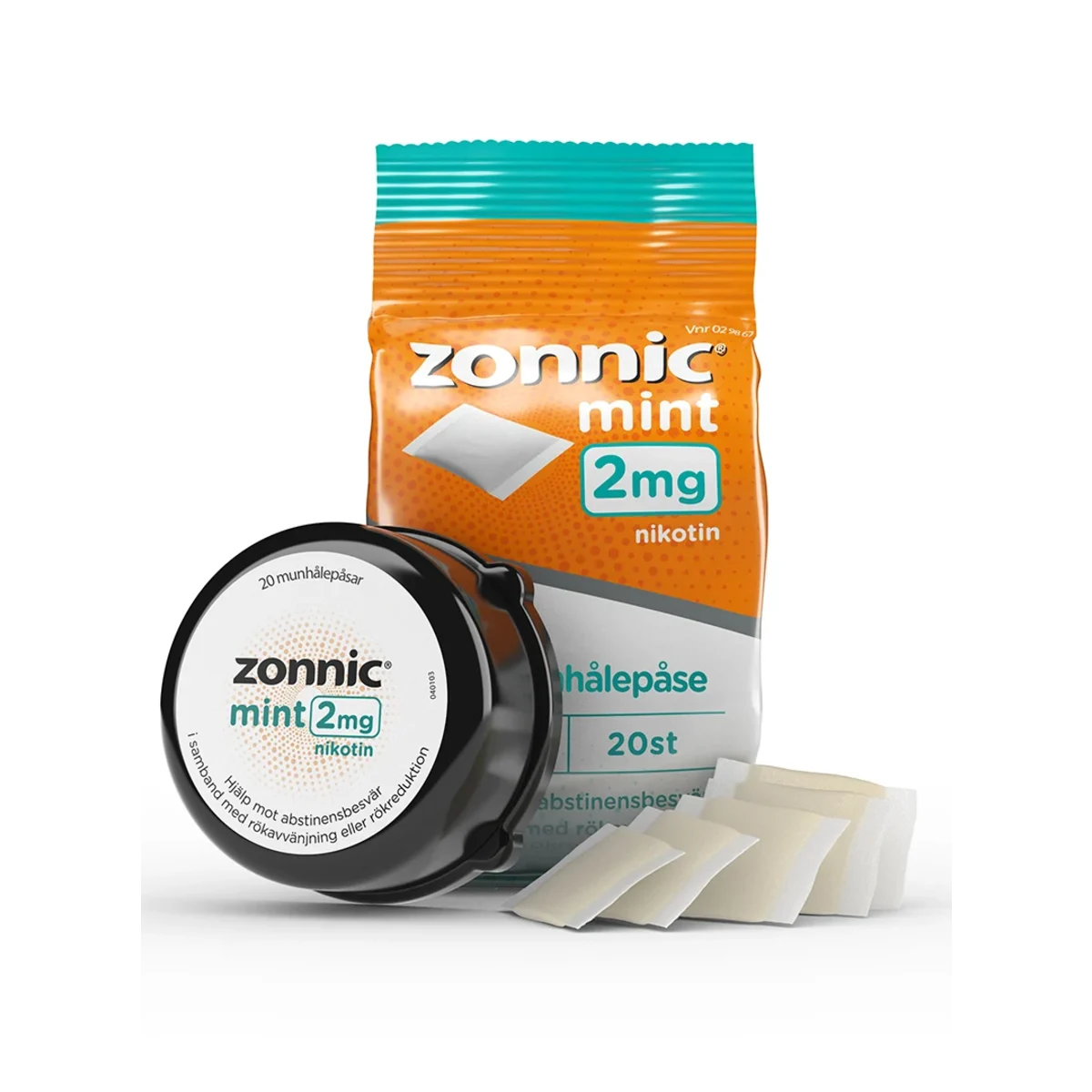 Zonnic Mint munhålepåse 2 mg 20 portionspåsar