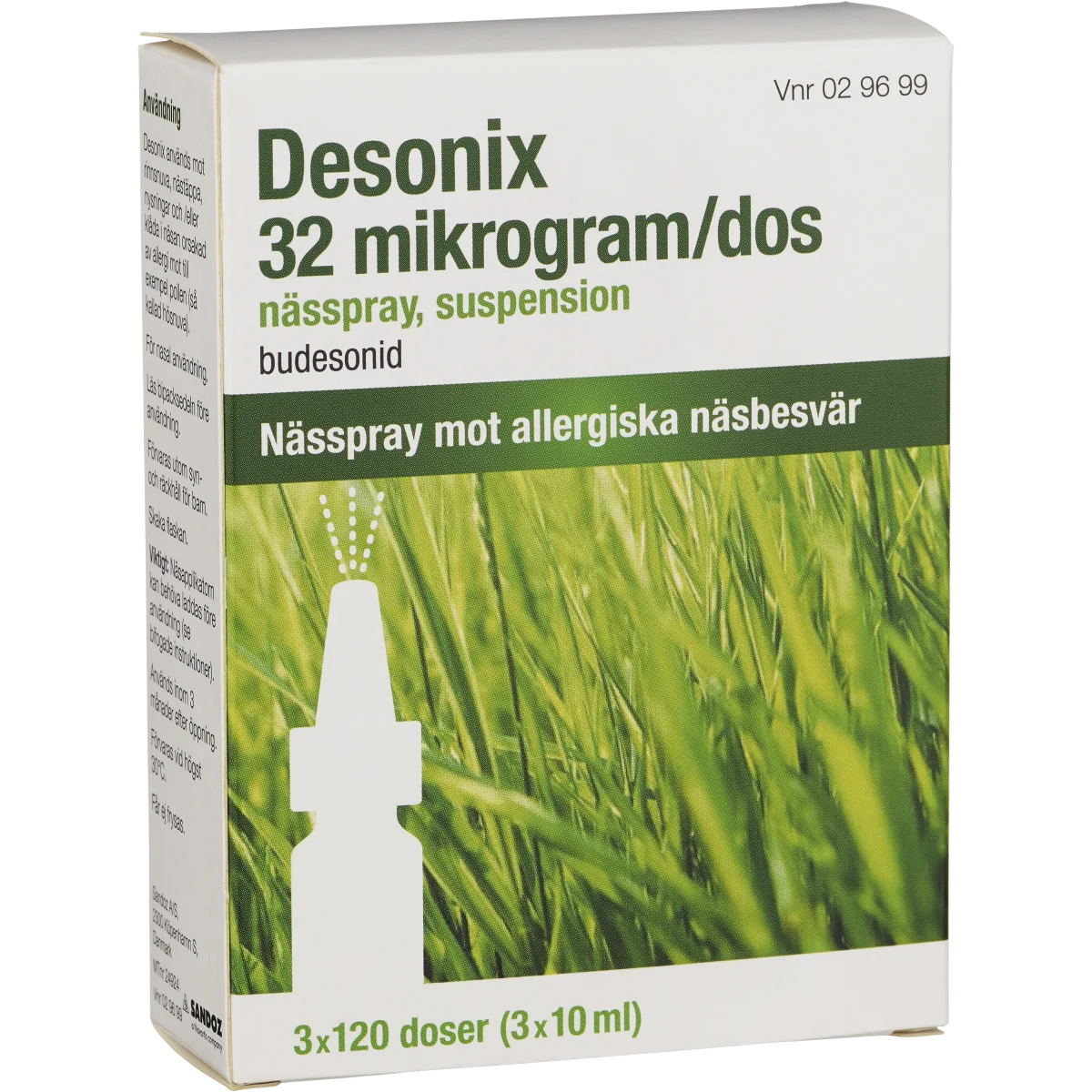 Desonix nässpray 32 µg/dos 3x120 doser