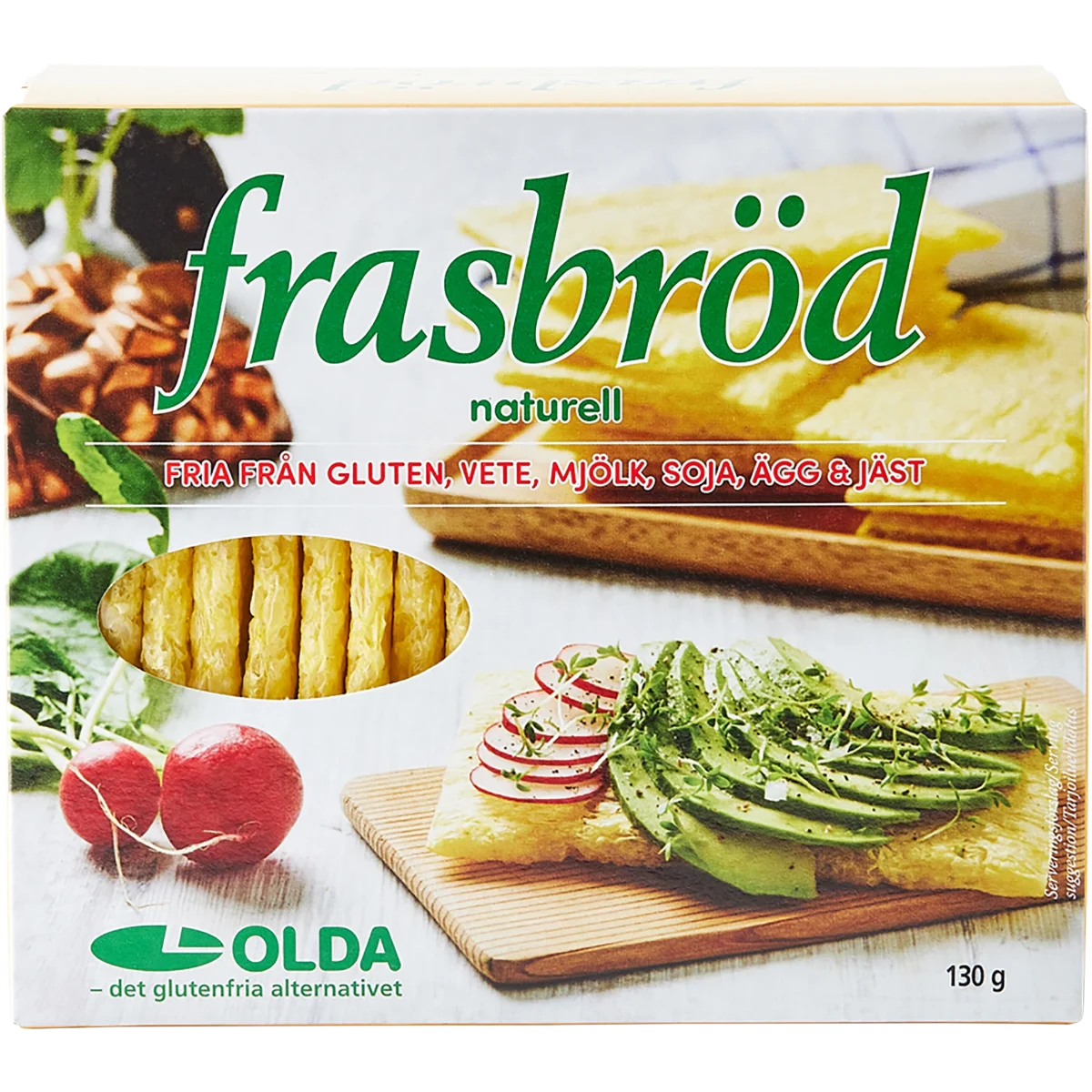 Olda Frasbröd Naturell Glutenfria 130 g