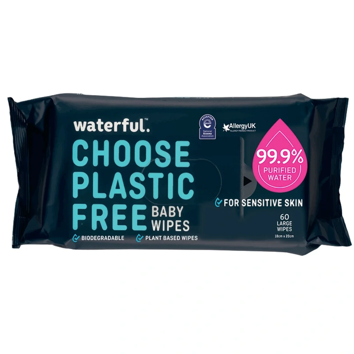 Waterful Plastfria Våtservetter 3 x 60 st