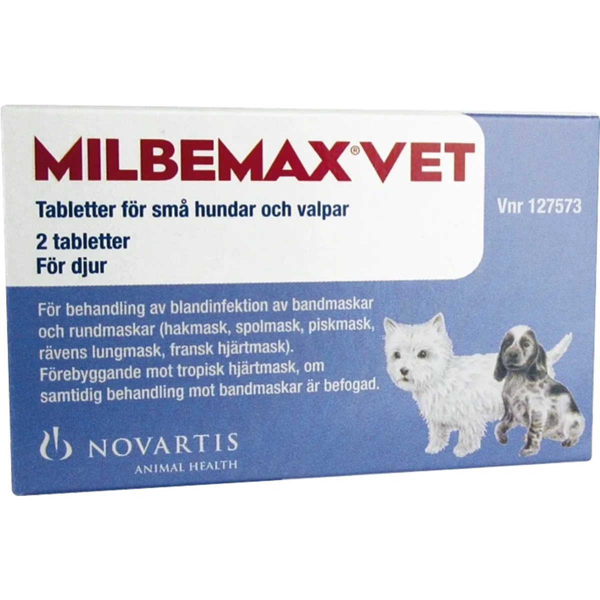 Milbemax vet. för små hundar och valpar tablett 2 st