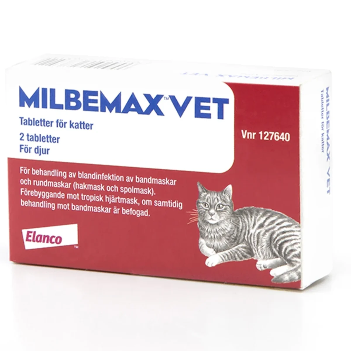 Milbemax vet. för katter tablett 2 st