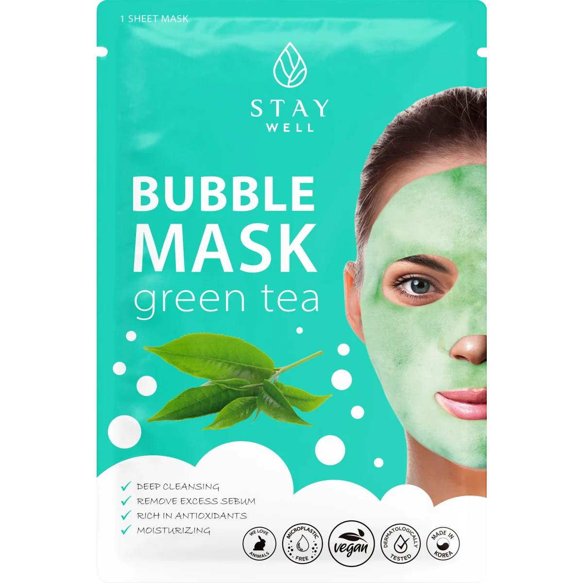 Stay Well Deep Cleansing Bubble Mask Green Tea