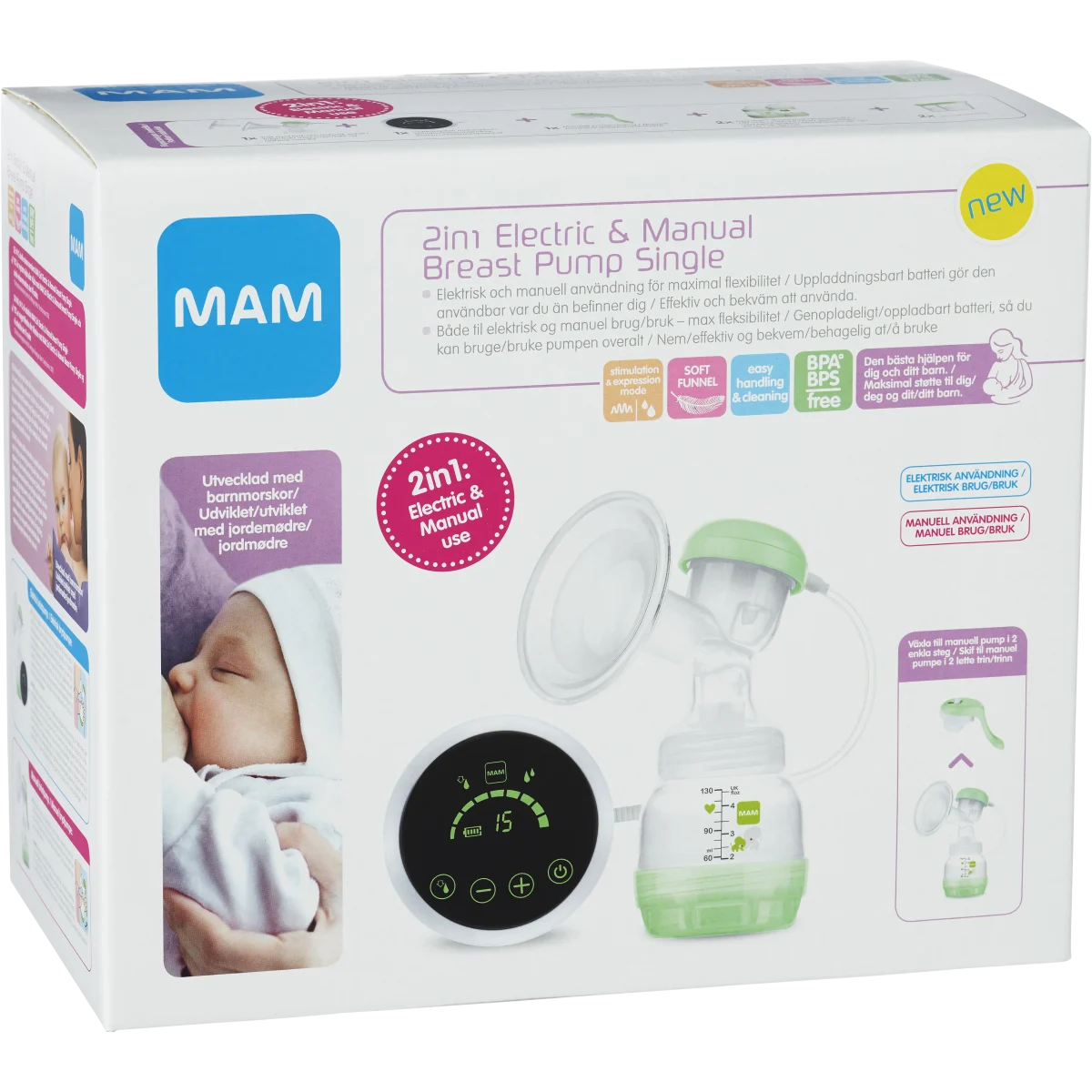 MAM 2in1 Electric & Manual Breast Pump