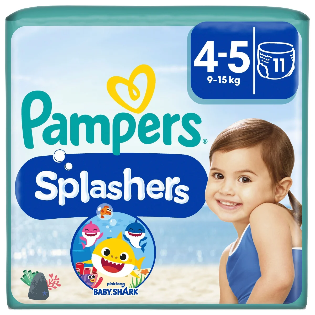 Pampers Splashers Engångsbadblöjor Stl 4 9kg-15kg 11 st