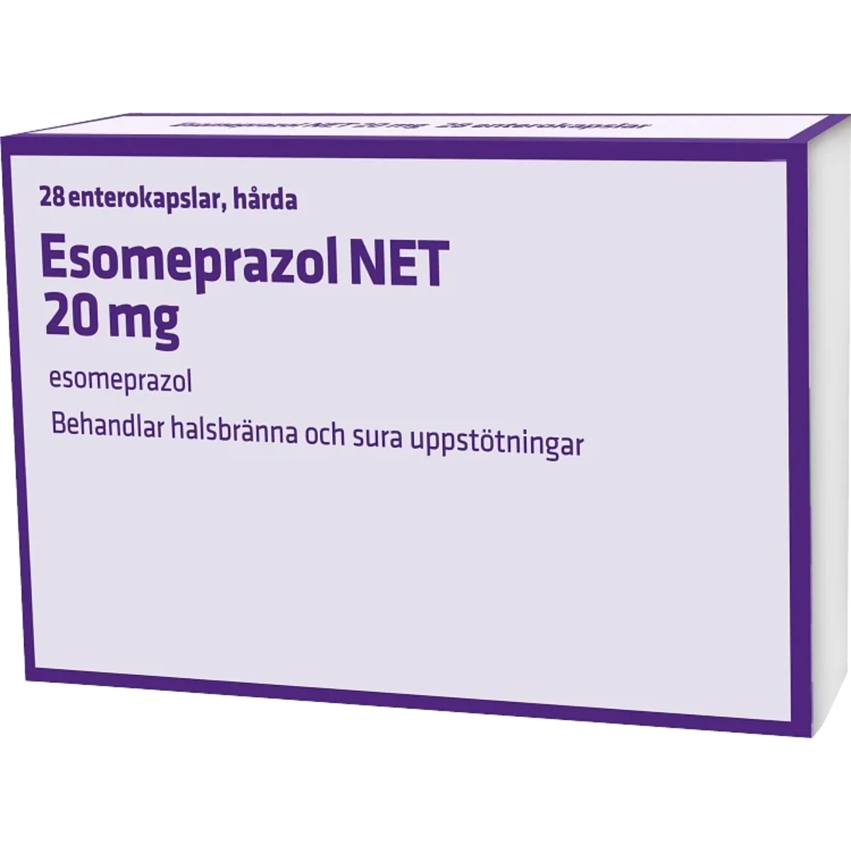 Esomeprazol NET, enterokapsel, hård 20mg Blister, 28kapslar