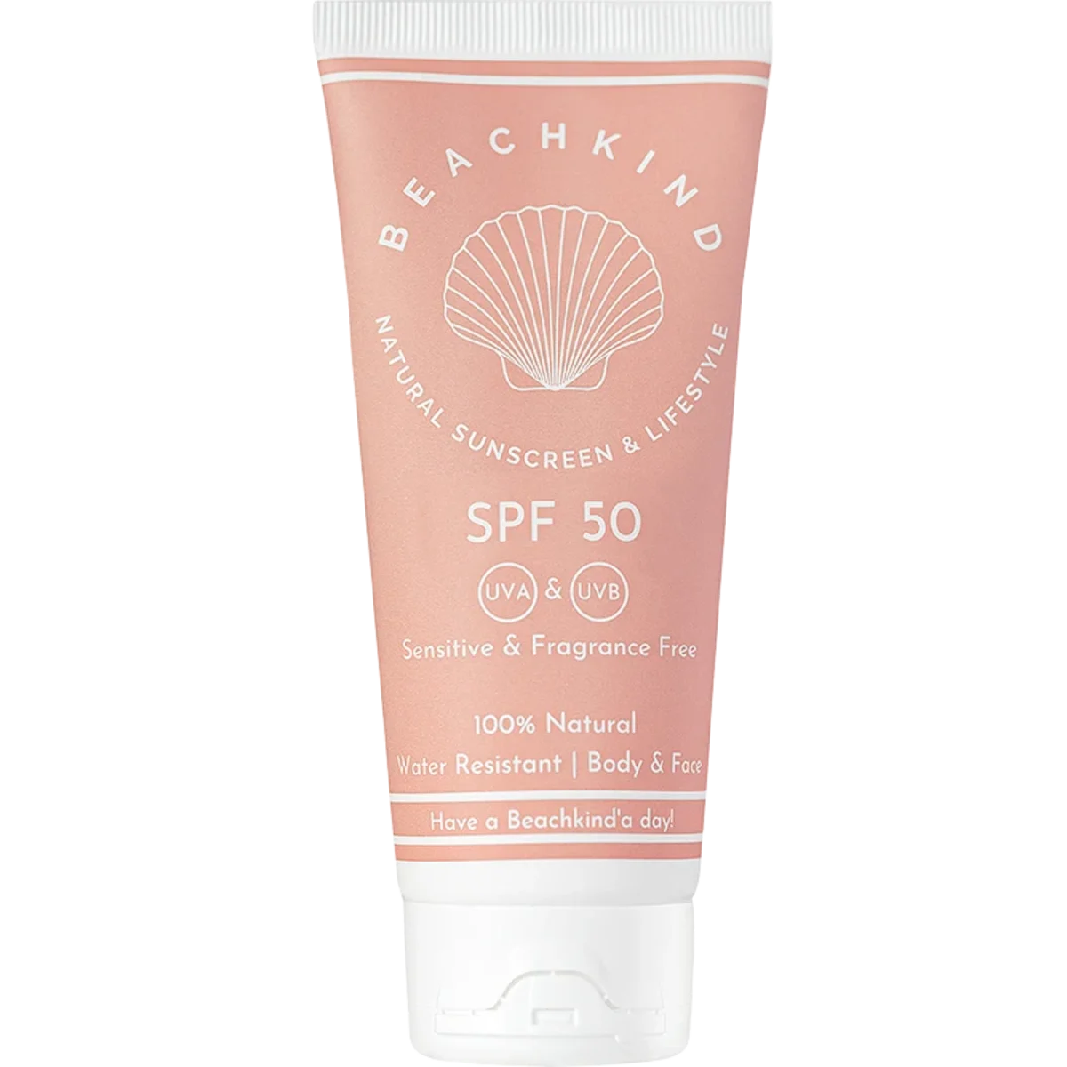 Beachkind Natural Sunscreen Sensitive Fragrance Free SPF 50, 50 ml
