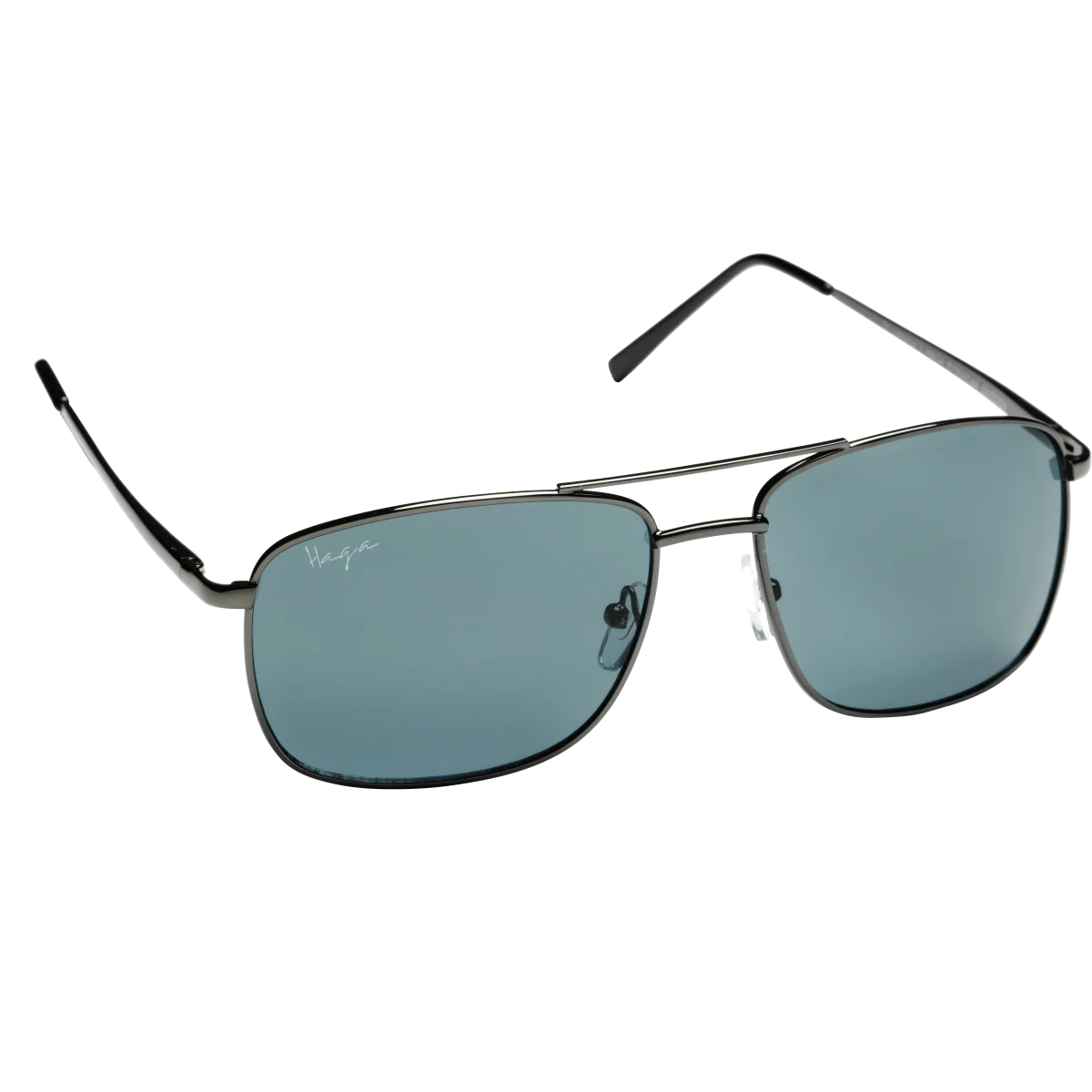 Haga Eyewear Solglas Prague Shiny Gun-Grey Lens