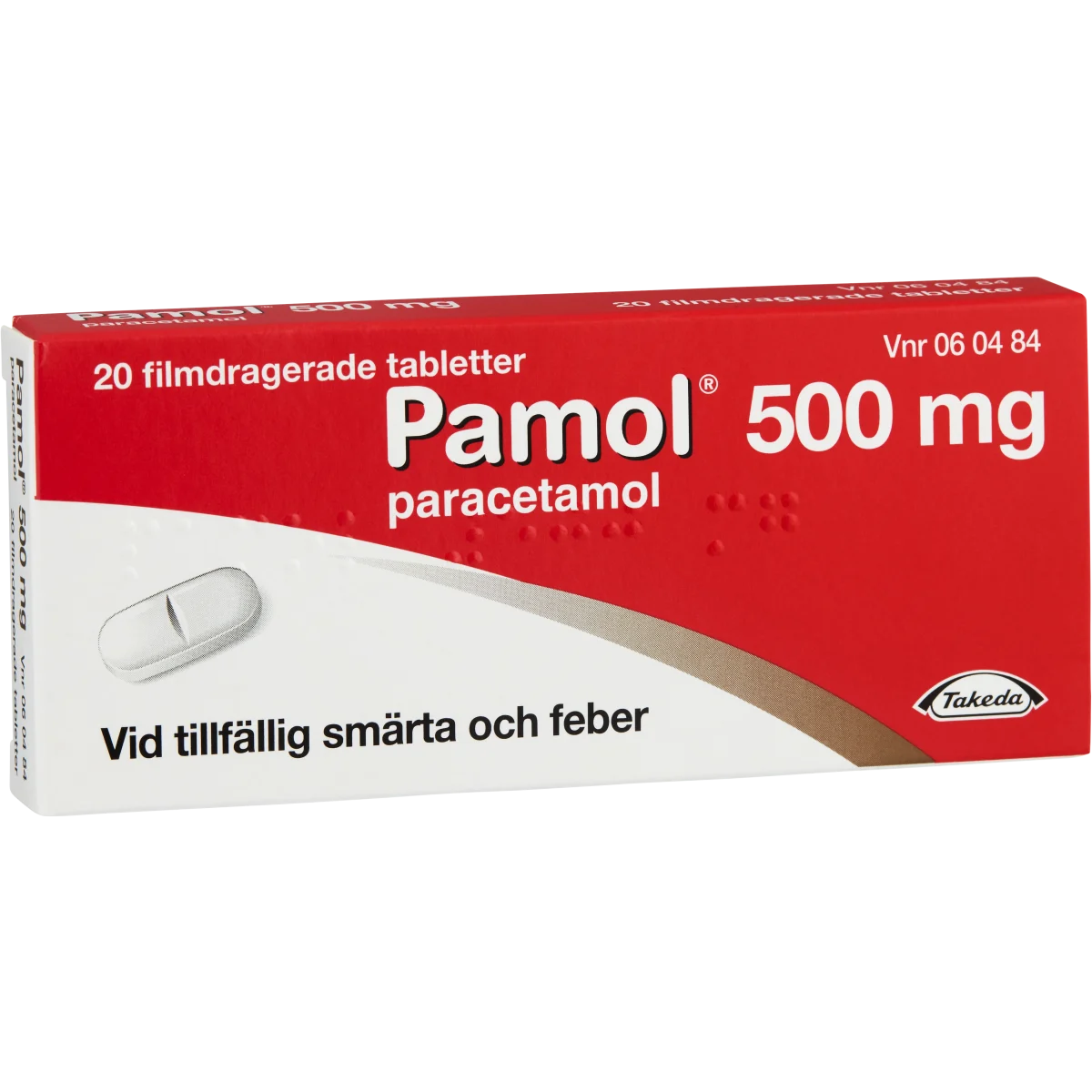Pamol, filmdragerad tablett 500 mg 20 st