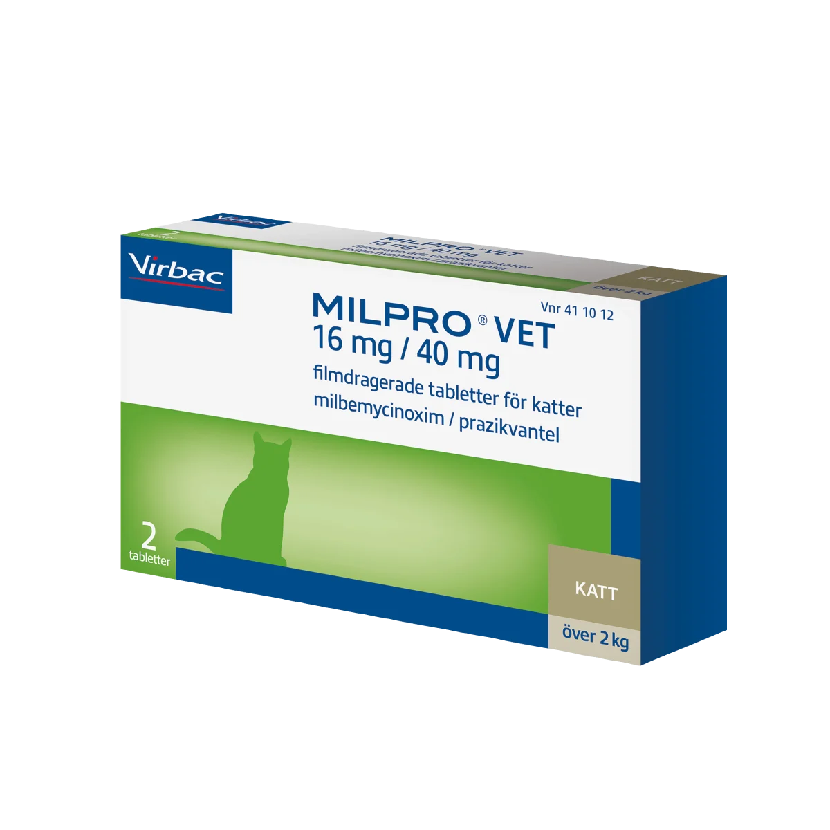 Milpro vet tabletter för katter (>2 kg) 2 tabletter
