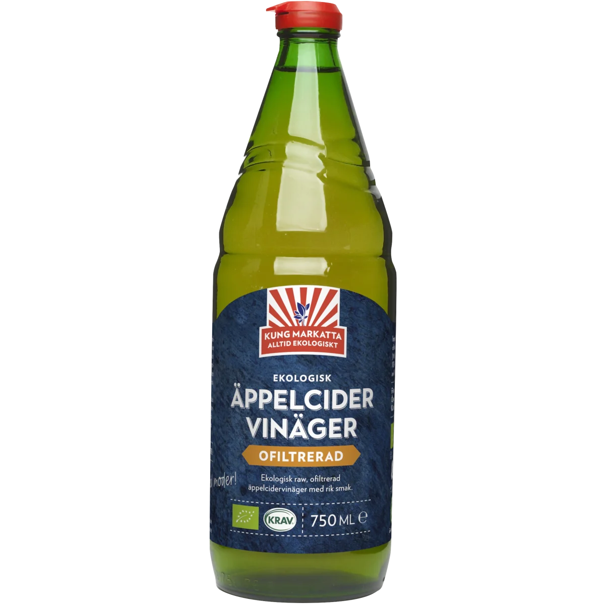 Kung Markatta Äppelcidervinäger Ofiltrerad Krav 750 ml