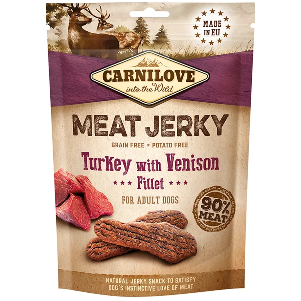 Carnilove Jerky Turkey with Venison Fillet 100 g