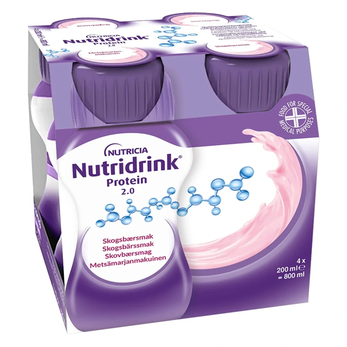 Nutridrink Protein 2.0 Skogsbär 4x200 ml